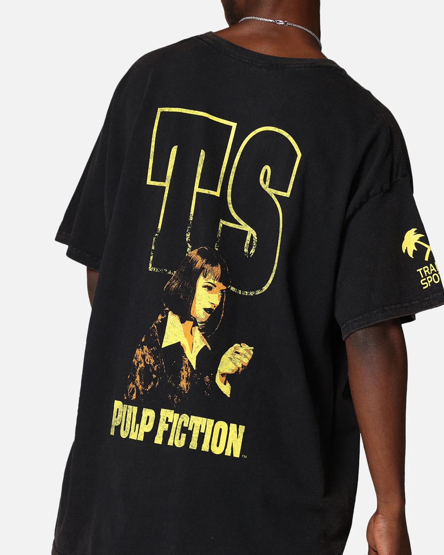 Pulp Fiction Mia Wallace Vintage T-Shirt Black Vintage - Image 8