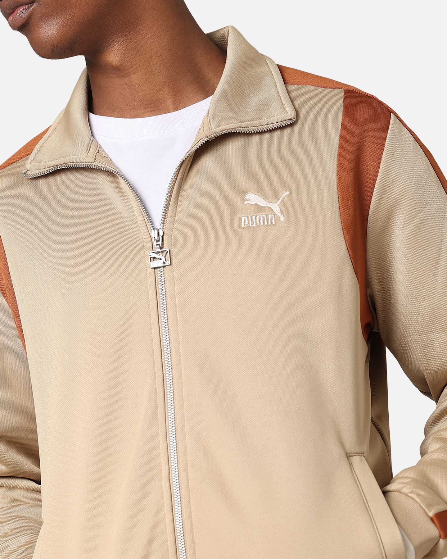 Puma For The Fanbase T7 Track Jacket Prairie Tan - Image 6