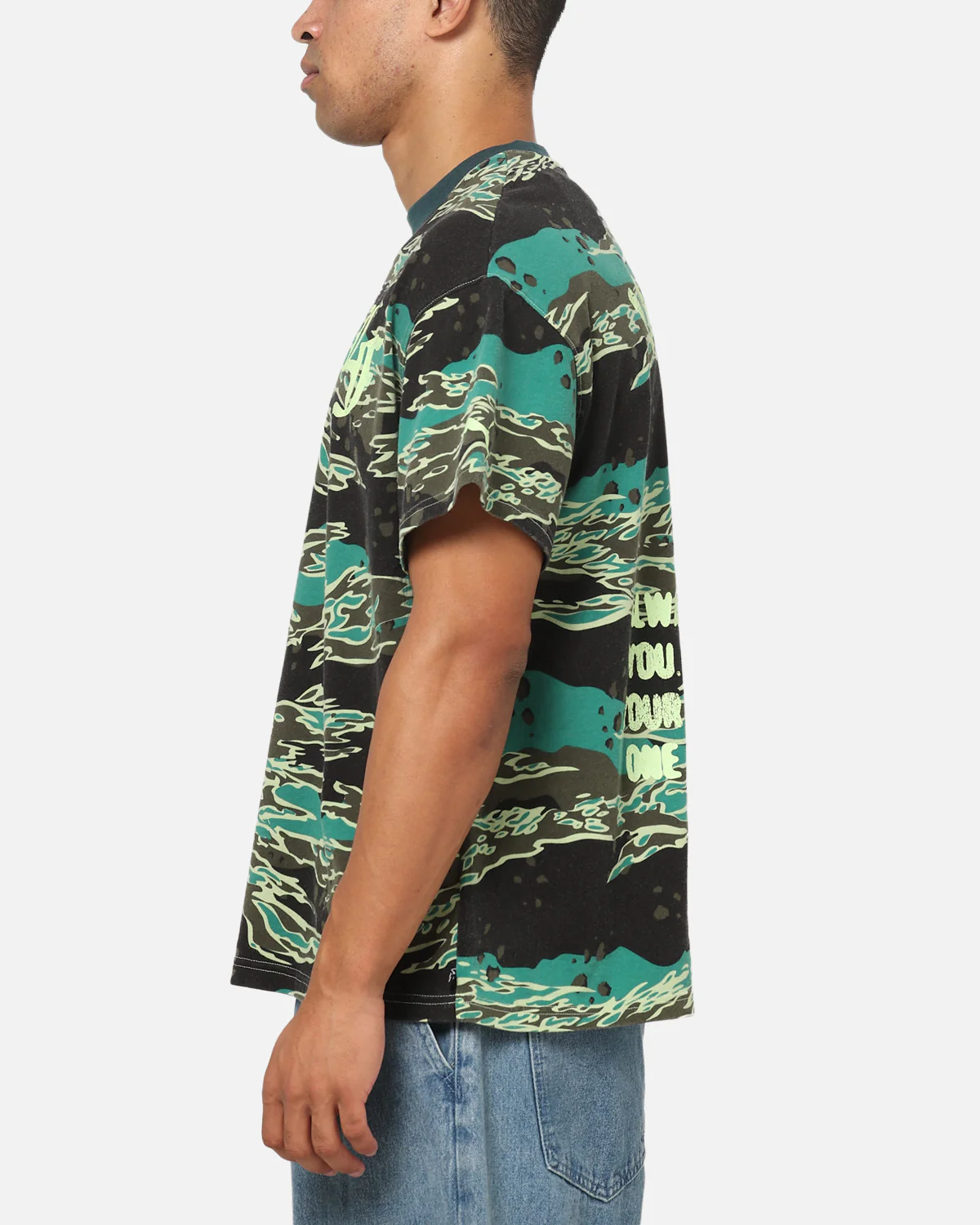 Puma LaFrance Supply All Over Print T-Shirt Green - Image 6