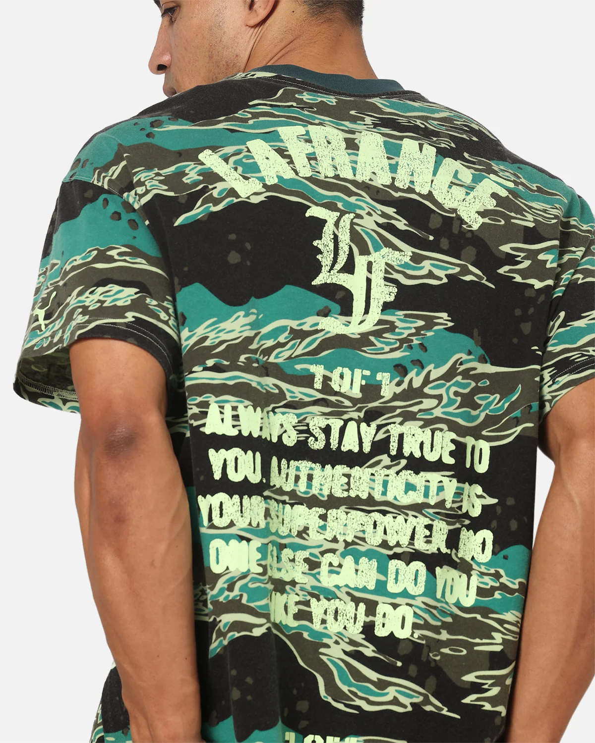 Puma LaFrance Supply All Over Print T-Shirt Green - Image 7