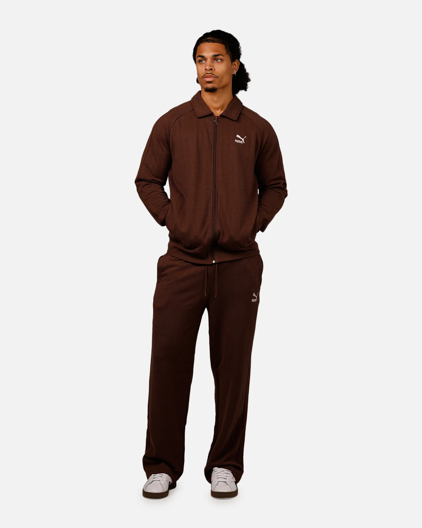 Puma T7 Track Jacket Brown - Image 3