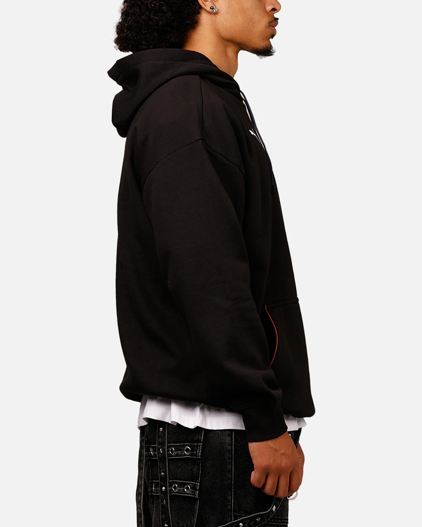 Puma X BMW MMS Motorsport Essential Fleece Hoodie Black - Image 4