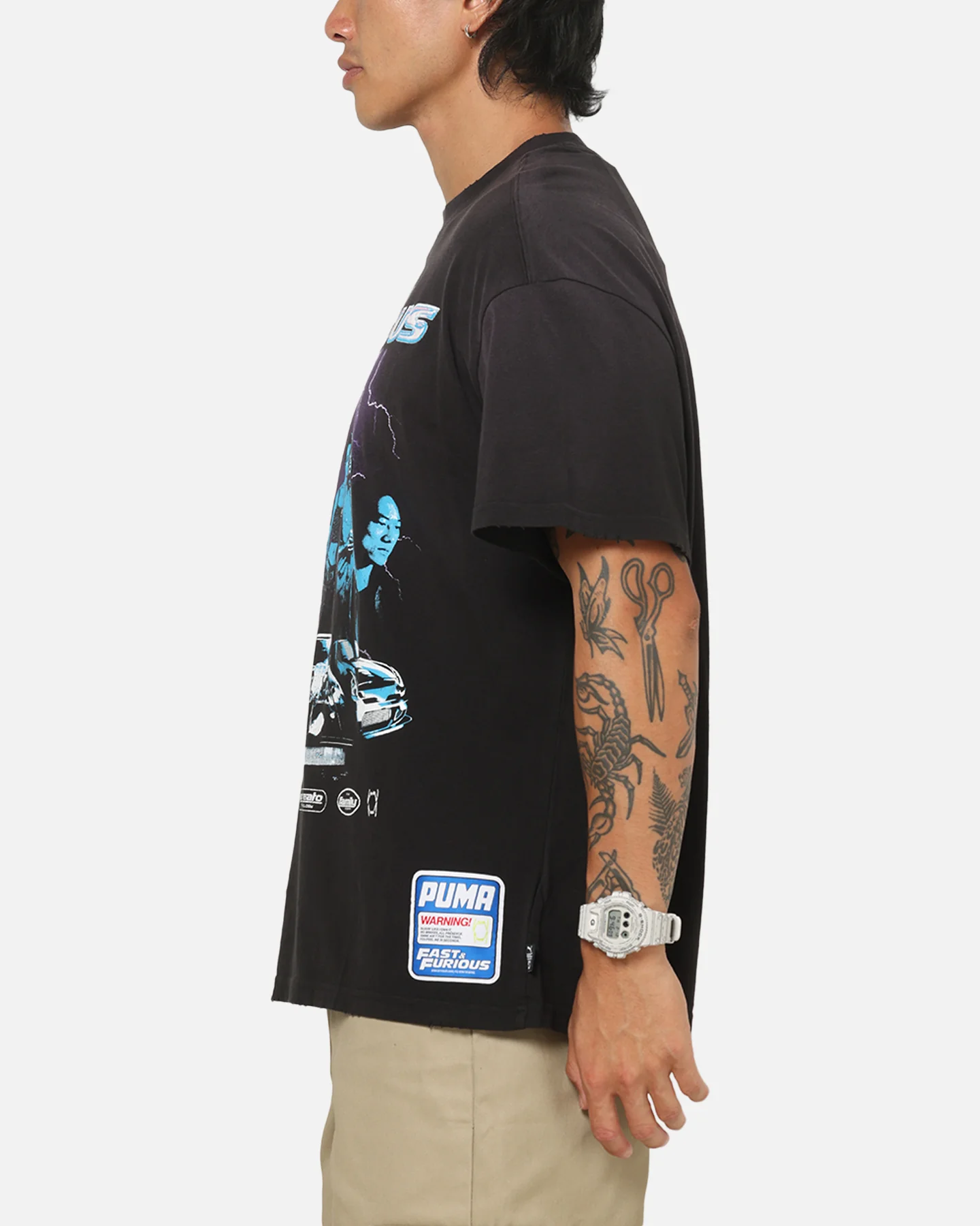 Puma X Fast & Furious II Basketball T-Shirt Black - Image 5