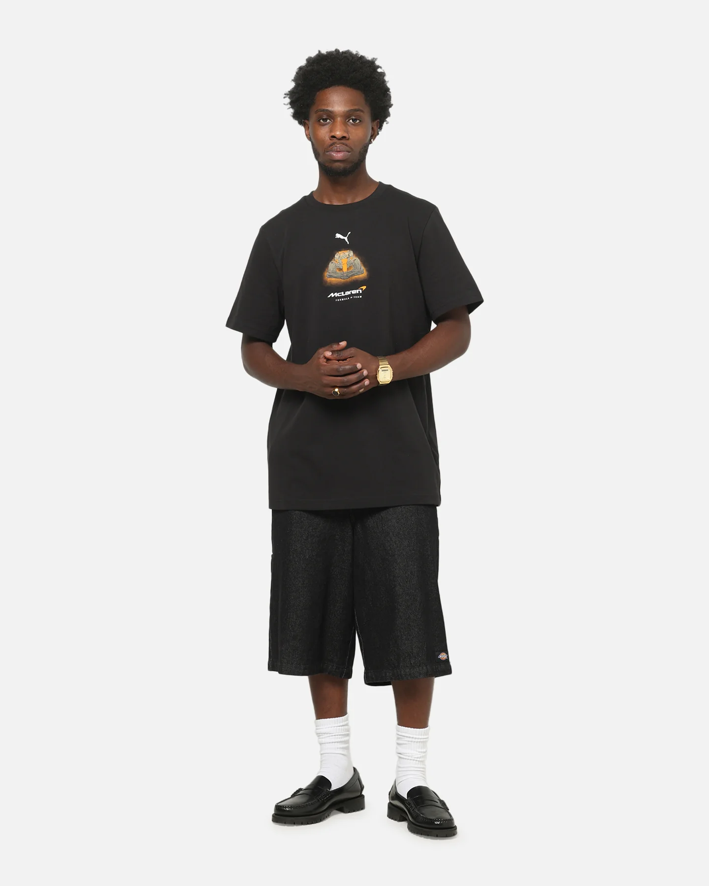 Puma X Mclaren Melbourne T-Shirt Black - Image 4