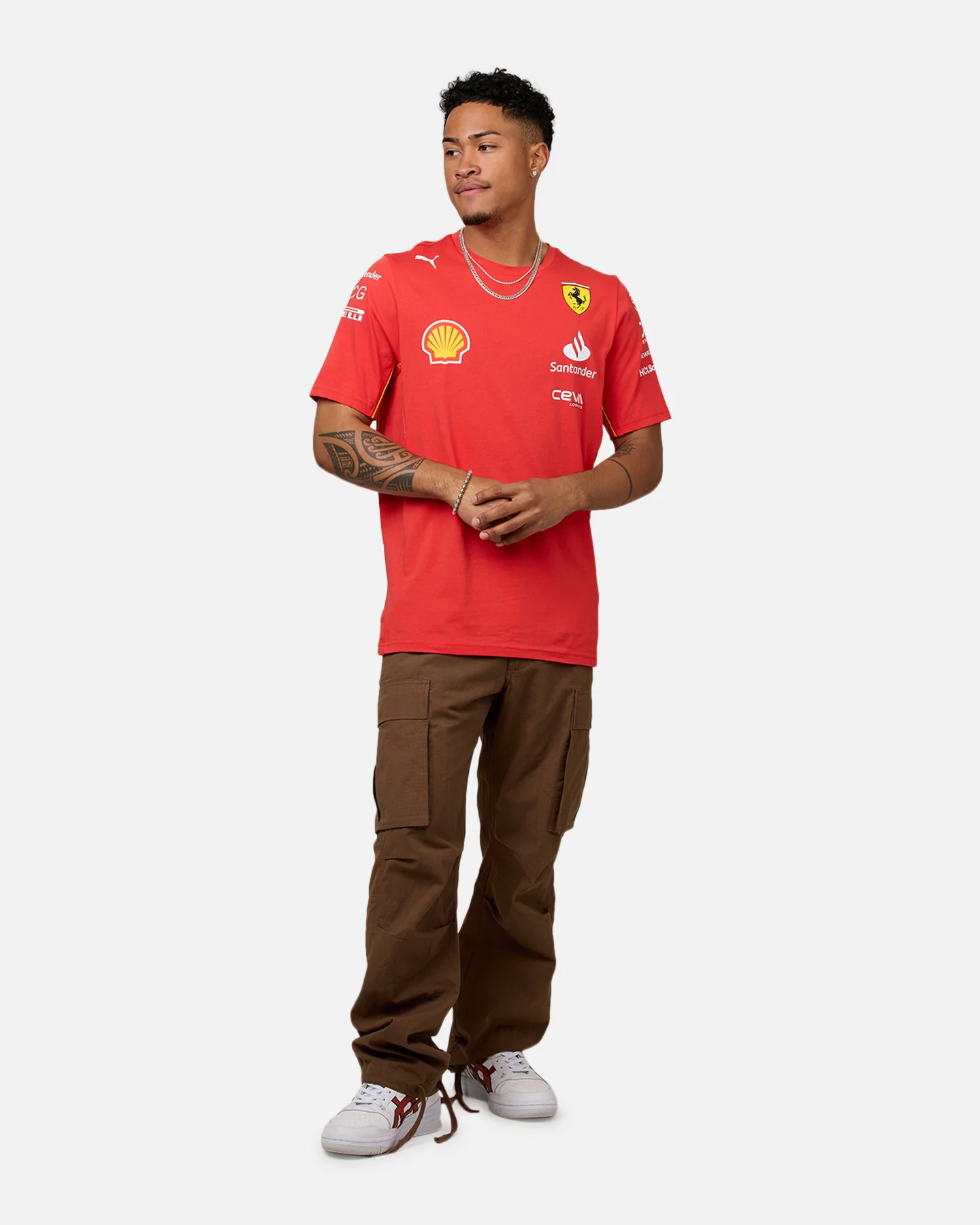 Puma X Scuderia Ferrari 2024 Team T-Shirt Burnt Red - Image 3