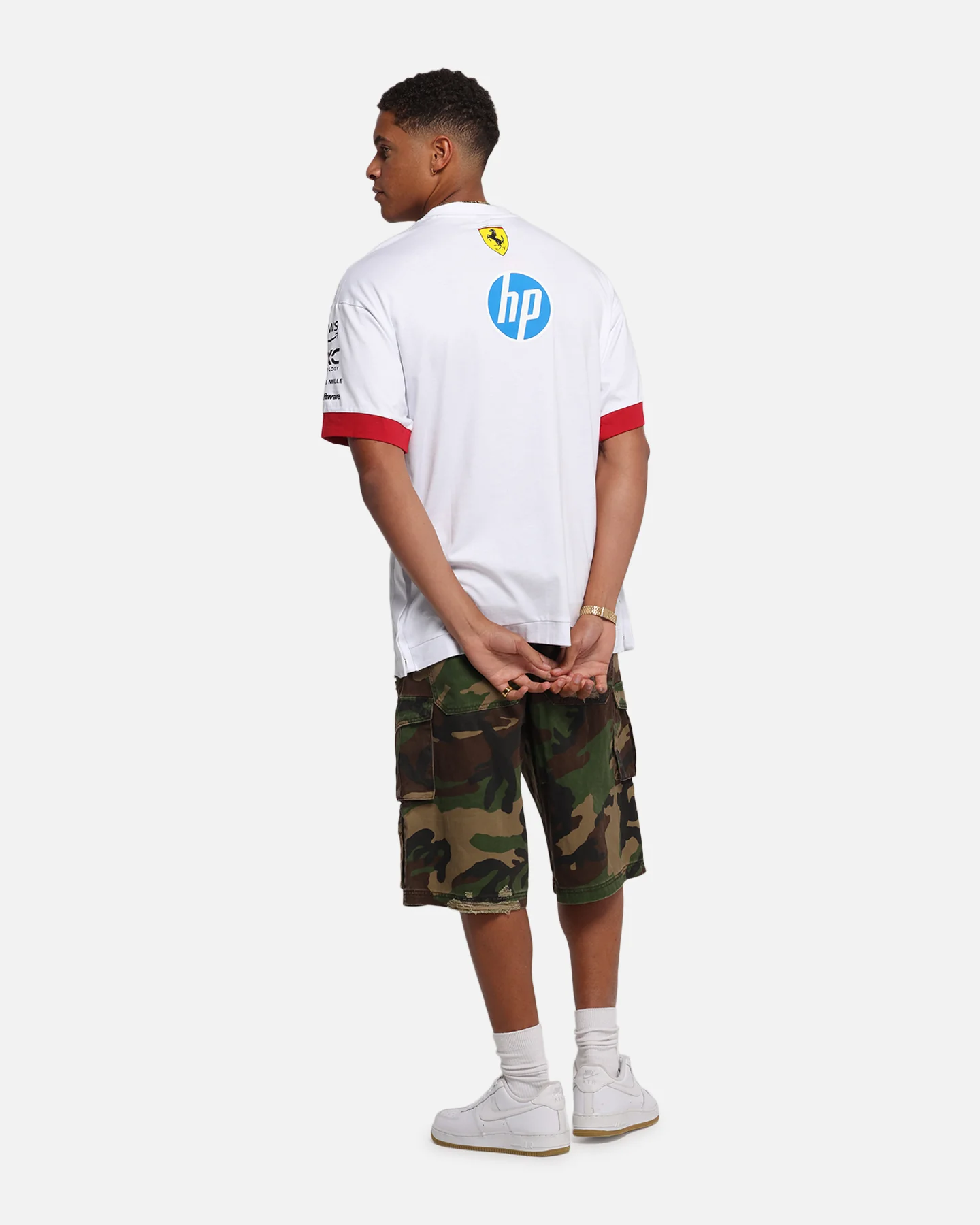 Puma X Scuderia Ferrari Drivers Oversized T-Shirt White - Image 4