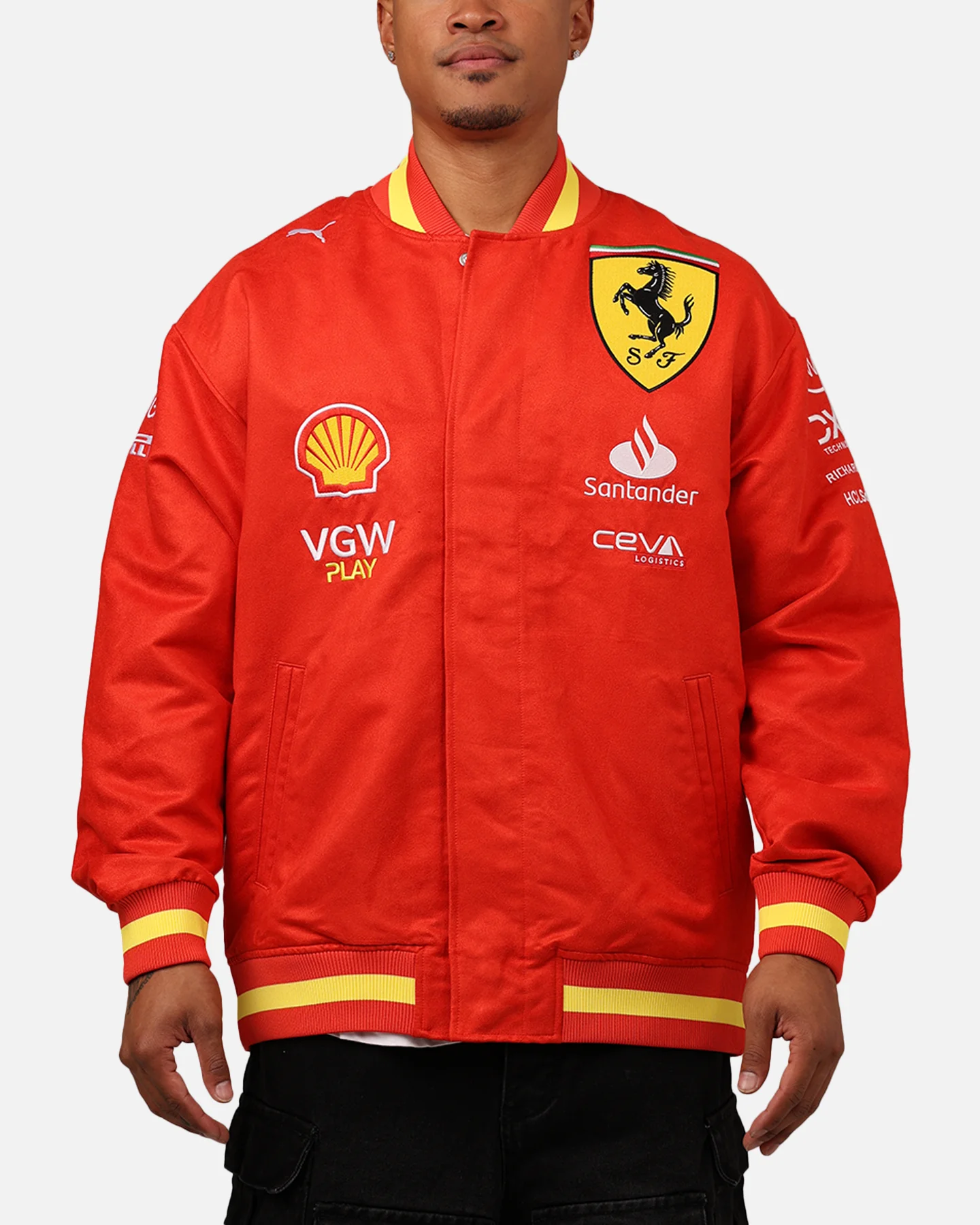 Puma X Scuderia Ferrari Full Zip Varsity Jacket Red
