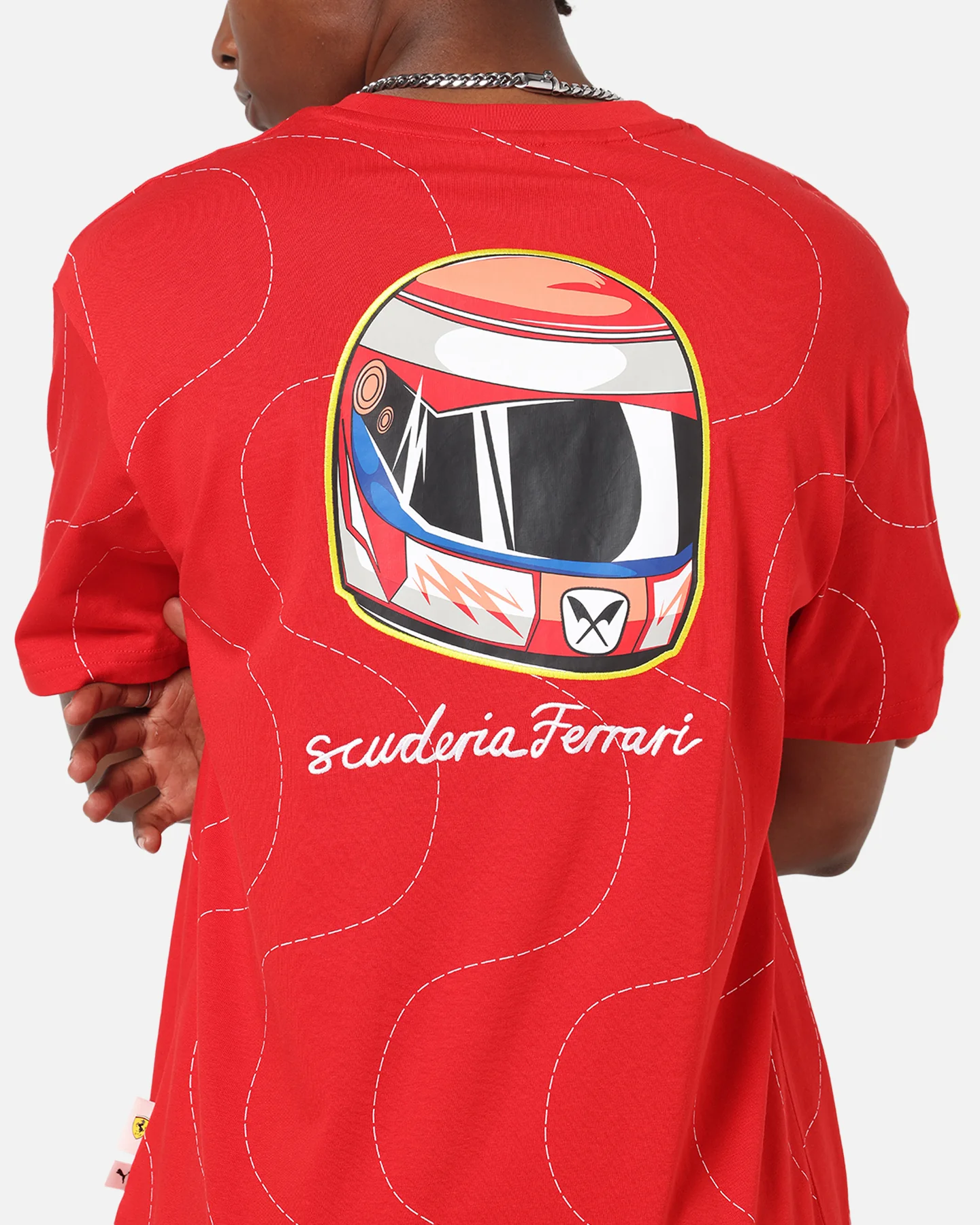 Puma X Scuderia Ferrari Monza T-Shirt Rosso Corsa - Image 8