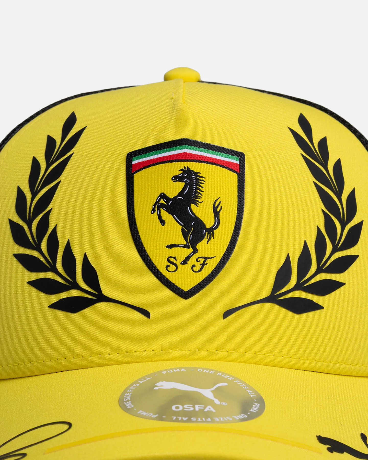 Puma X Scuderia Ferrari Replica Lewis Hamilton UK Trucker Strapback Cap Speed Yellow/Puma Black - Image 5