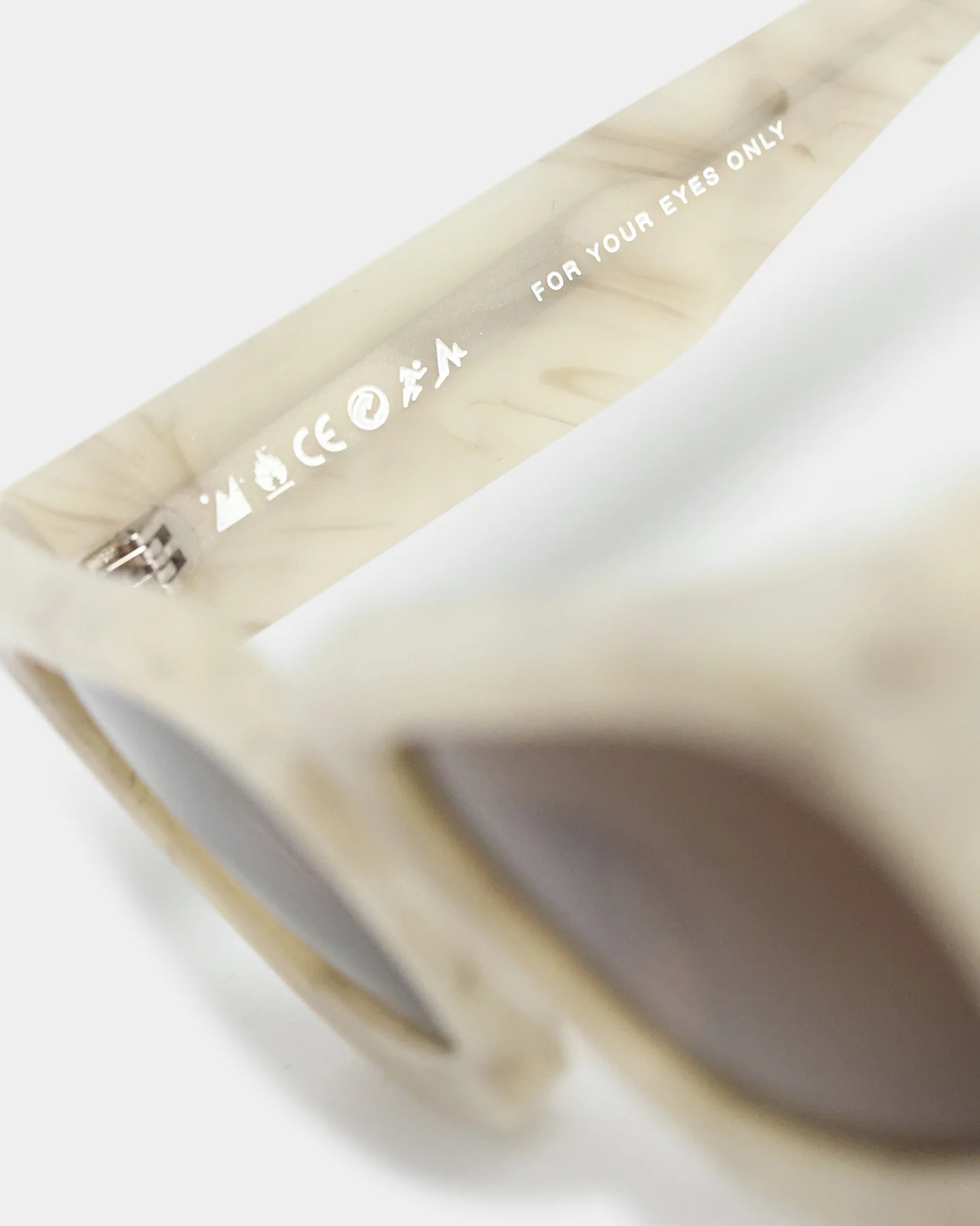 PYRA Aoraki Sunglasses Cream Marble/Brown Lens - Image 8
