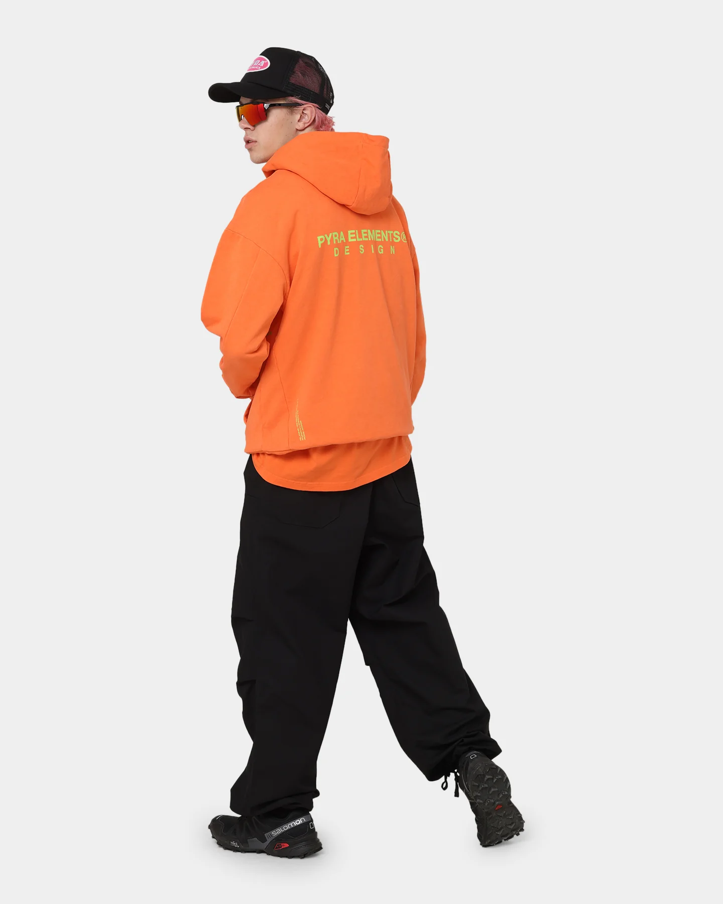 PYRA Design Logo Hoodie Orange - Image 3