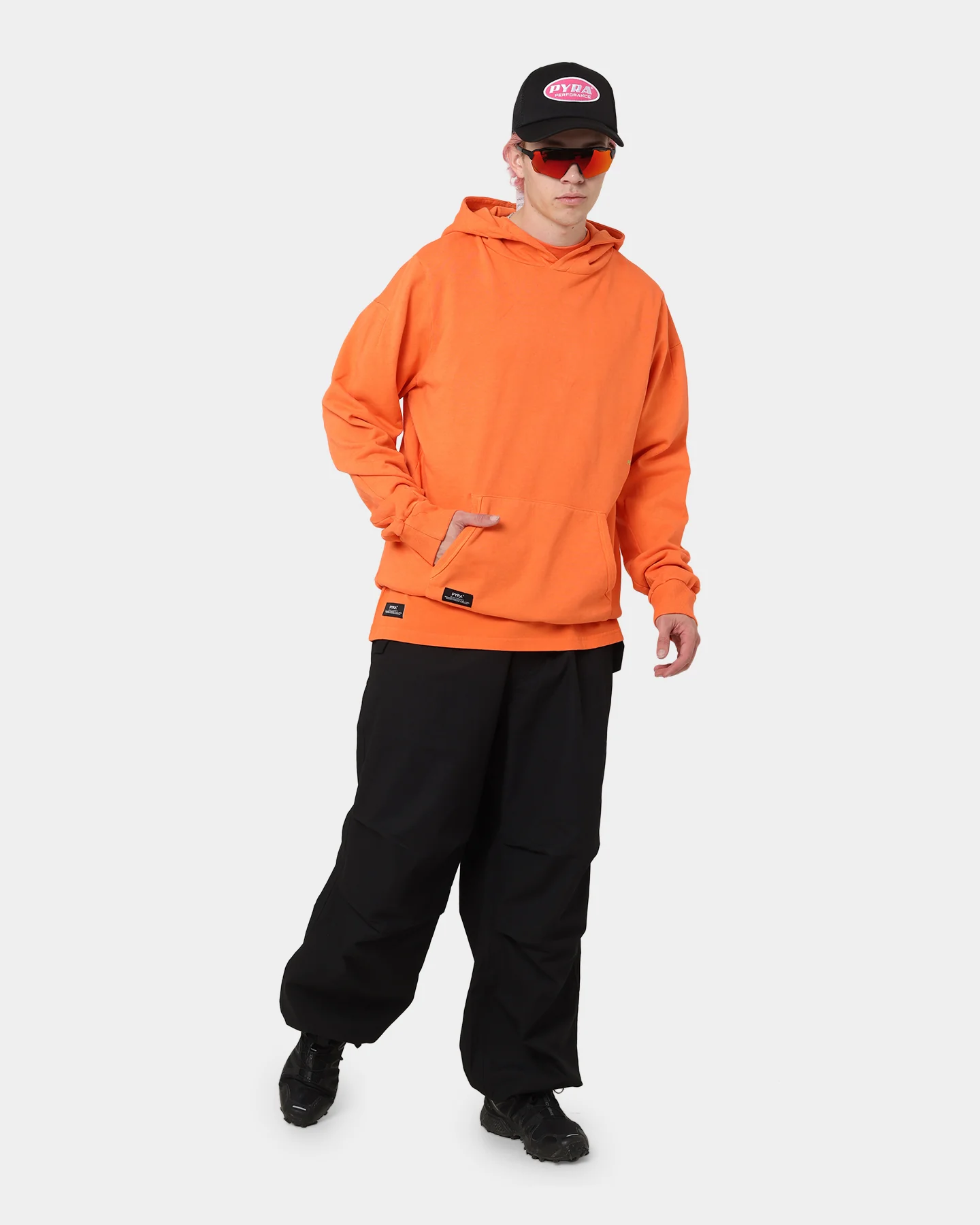 PYRA Design Logo Hoodie Orange - Image 8