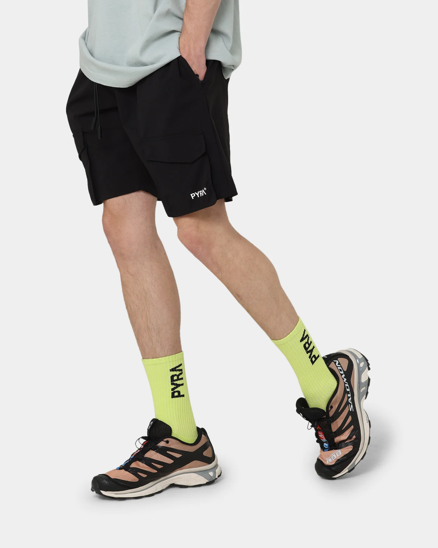 PYRA Flex Cargo Shorts Black - Image 6