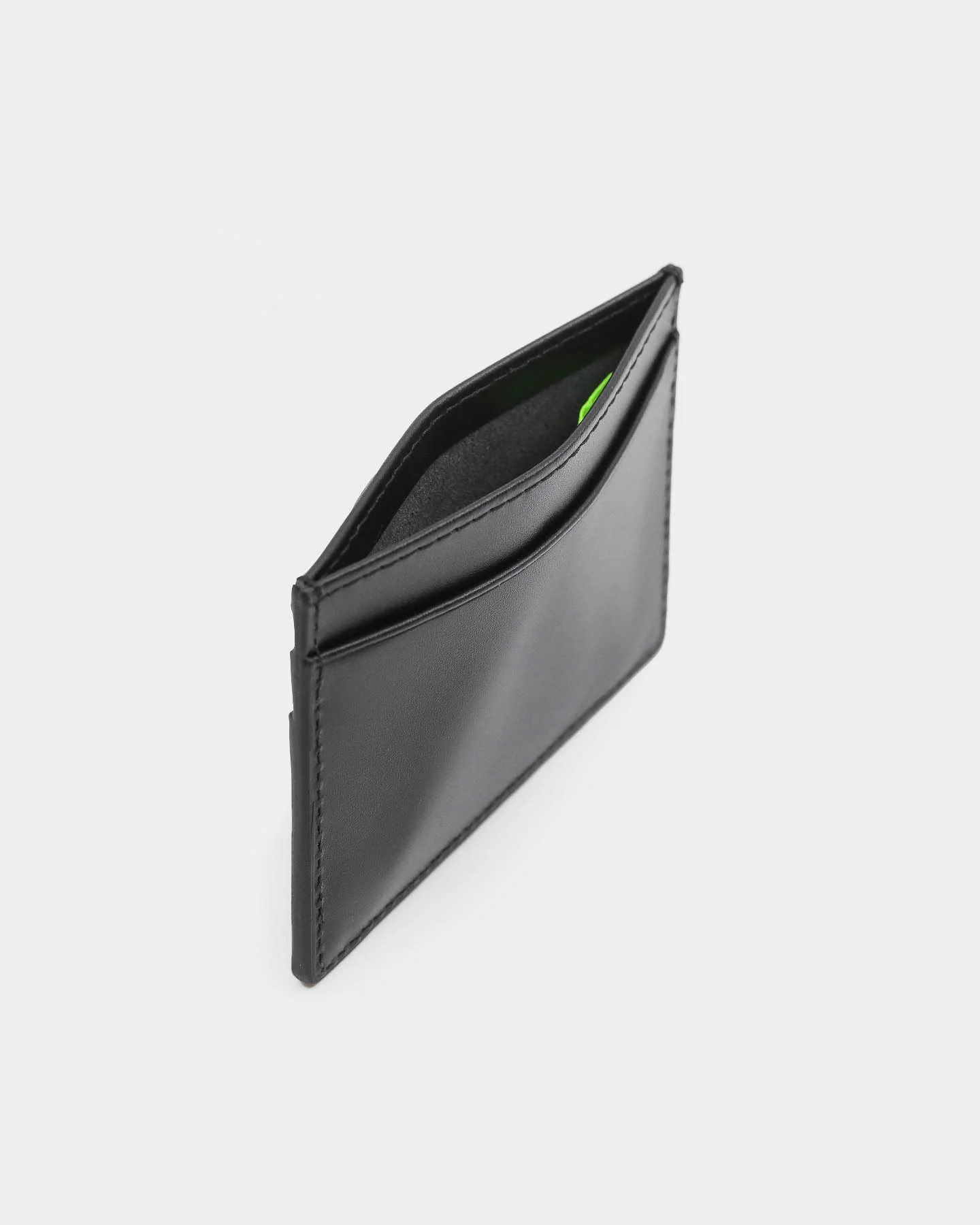 PYRA Men's Leather Card Wallet Black Leather - Image 4