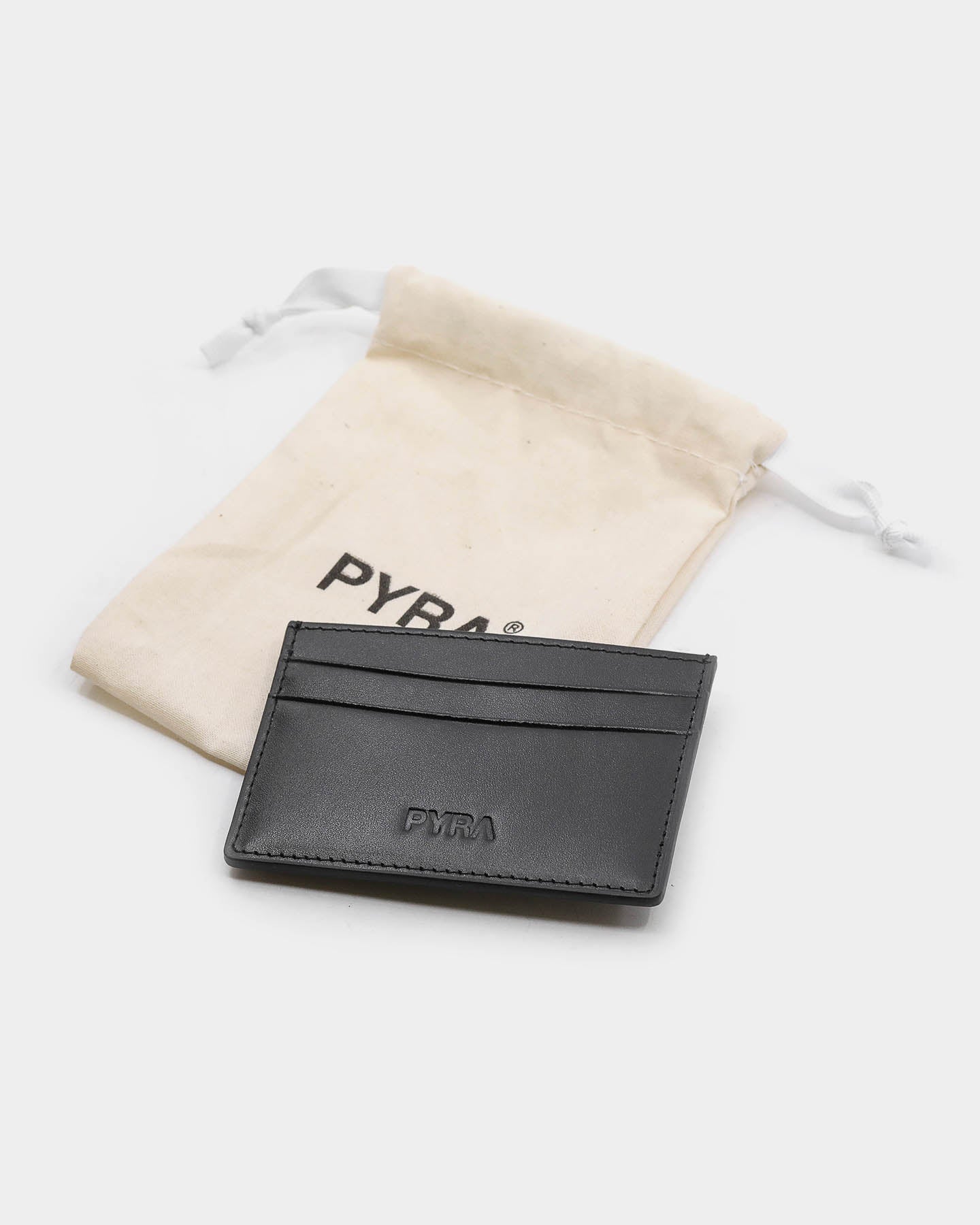 PYRA Men's Leather Card Wallet Black Leather - Image 8