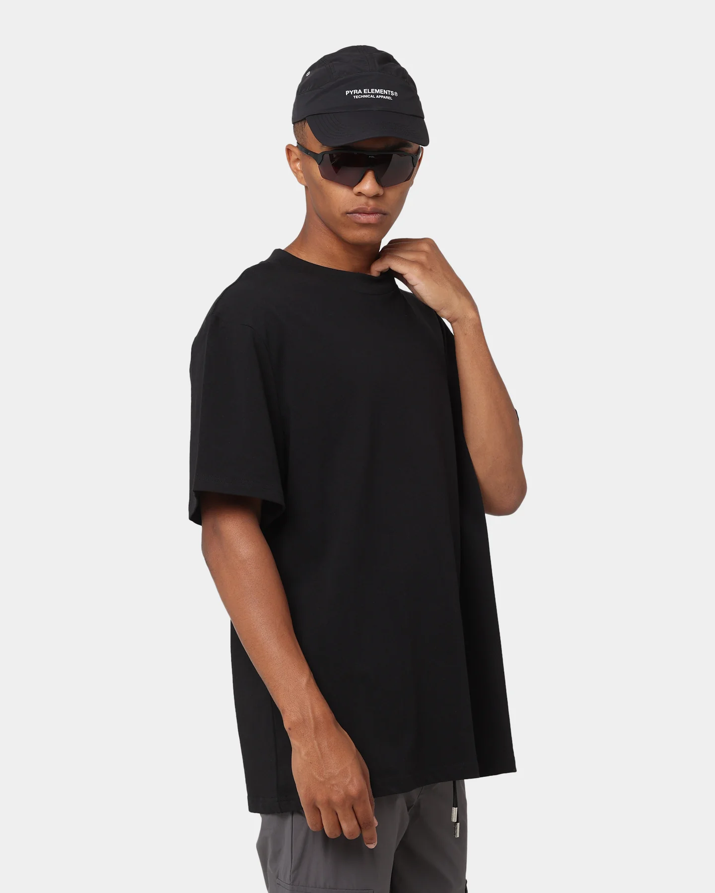 PYRA Micro Logo T-Shirt Black/White - Image 6