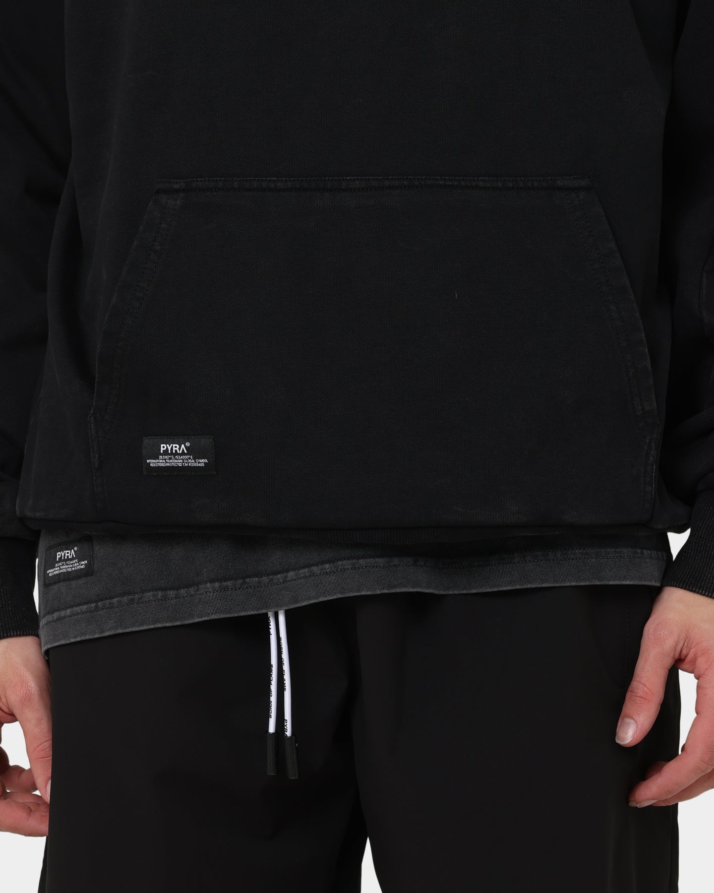 PYRA Old Town Vintage Hoodie Vintage Black - Image 3