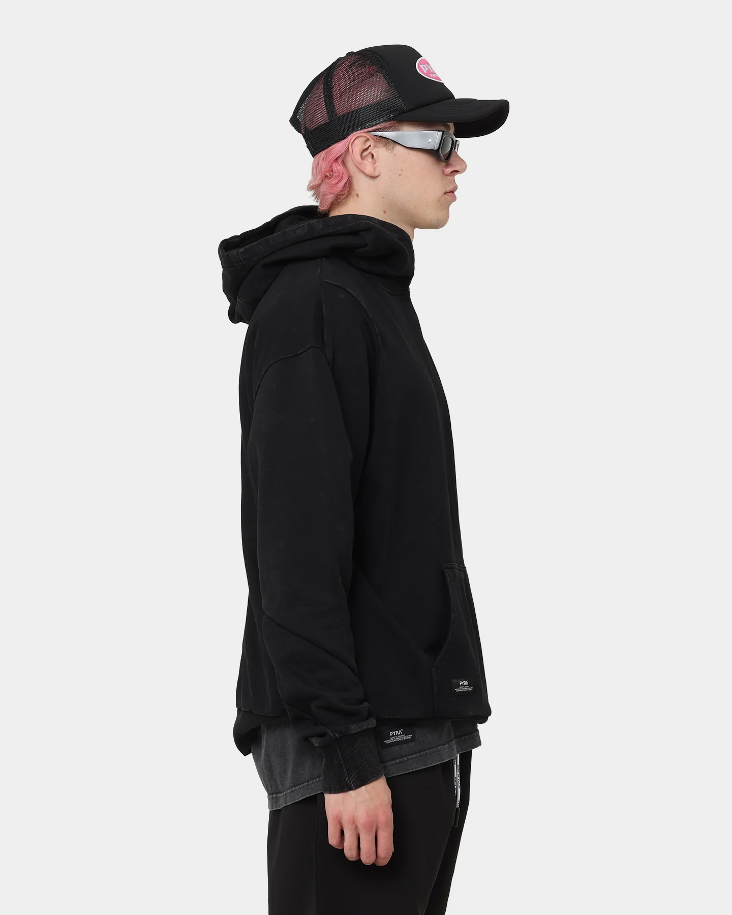 PYRA Old Town Vintage Hoodie Vintage Black - Image 5