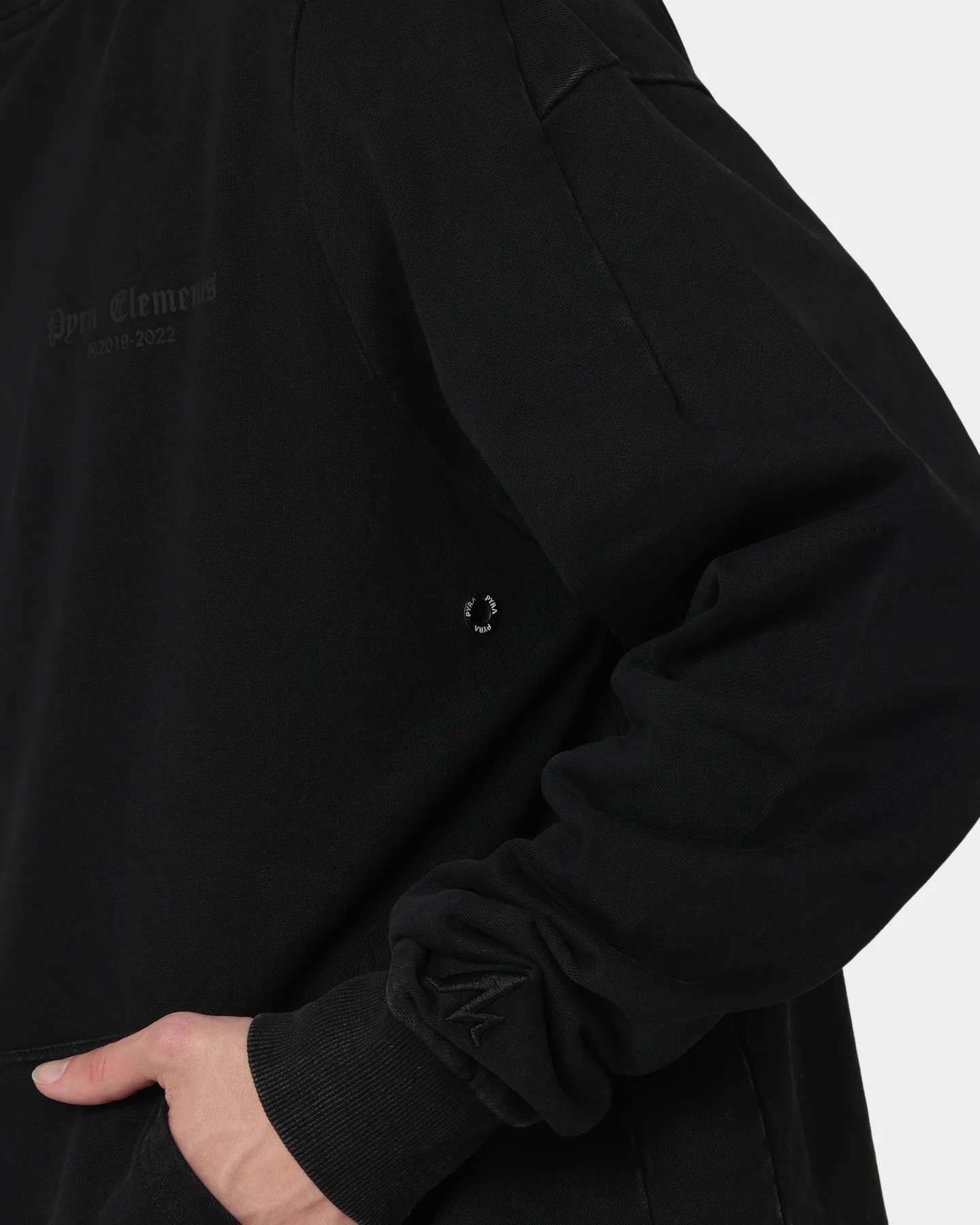PYRA Old Town Vintage Hoodie Vintage Black - Image 8