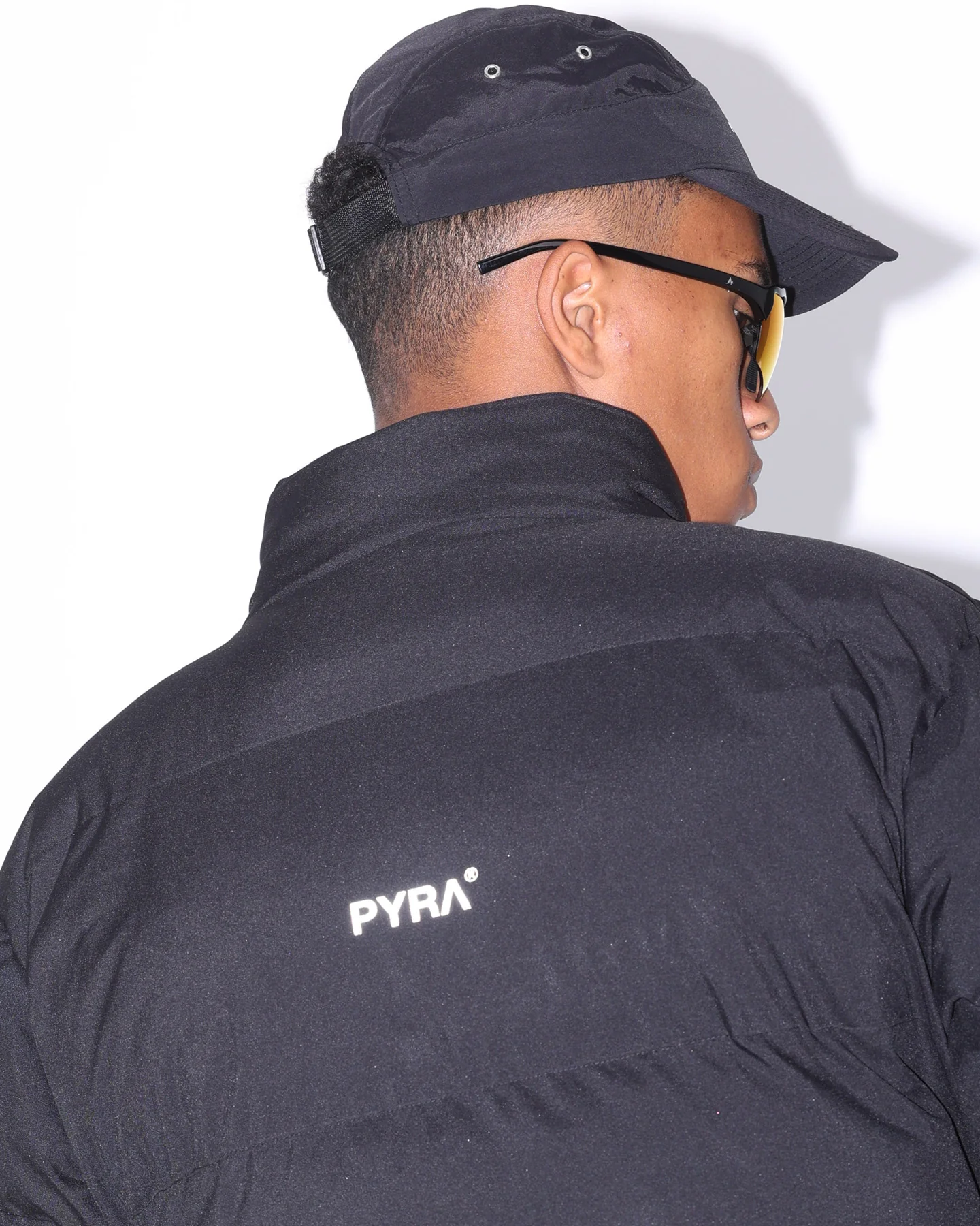 PYRA Padded Puffa Jacket Black - Image 12