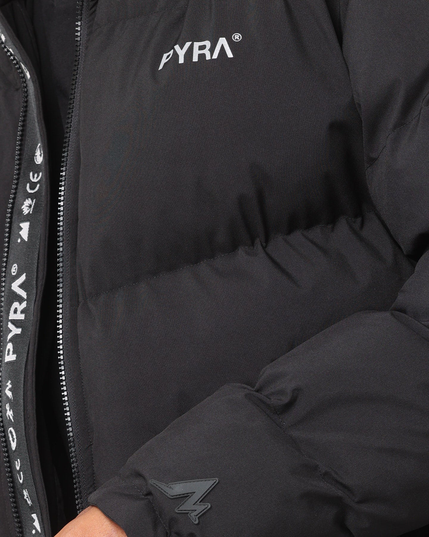 PYRA Padded Puffa Jacket Black - Image 9