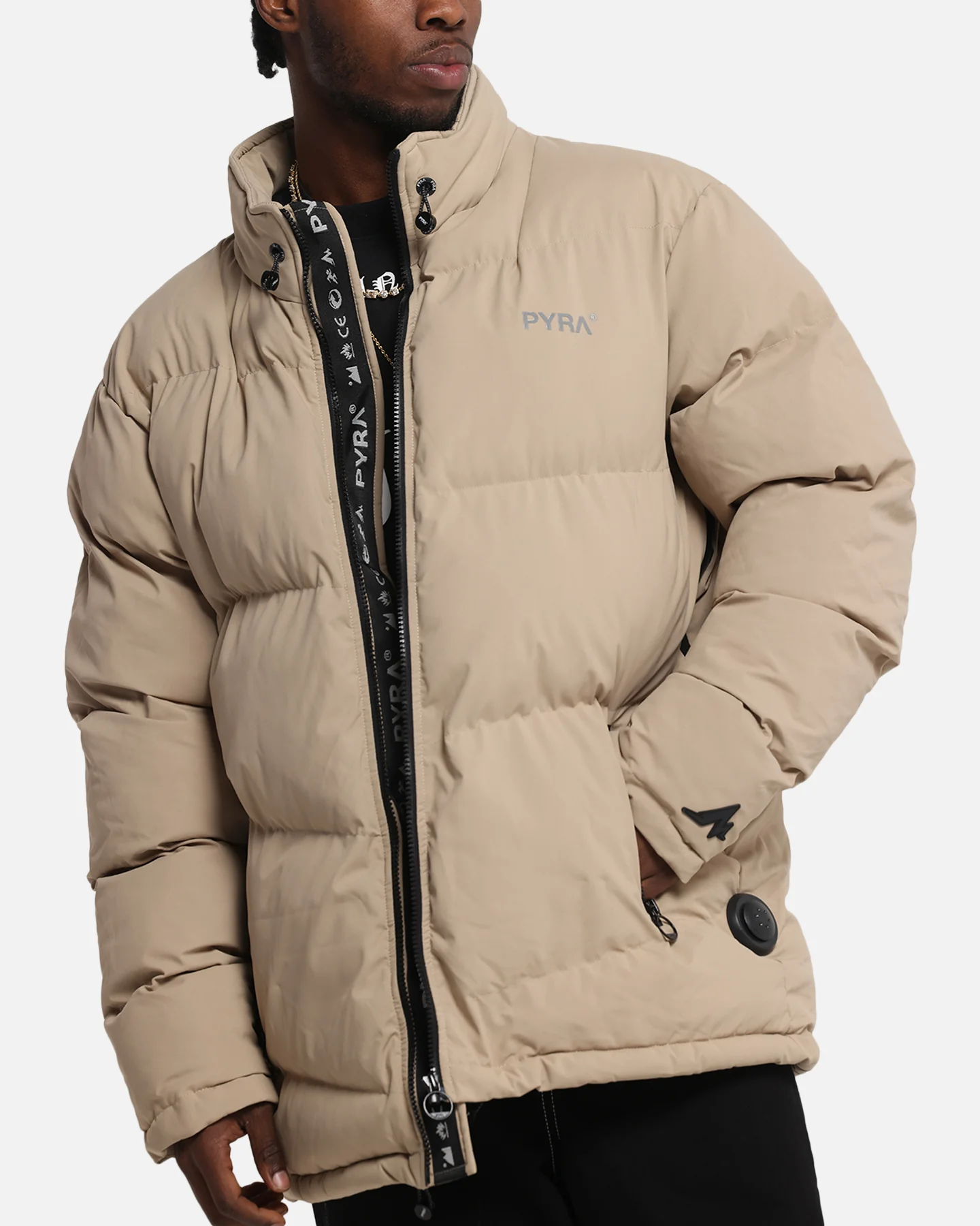 Pyra Padded Puffa Jacket Natural - Image 9