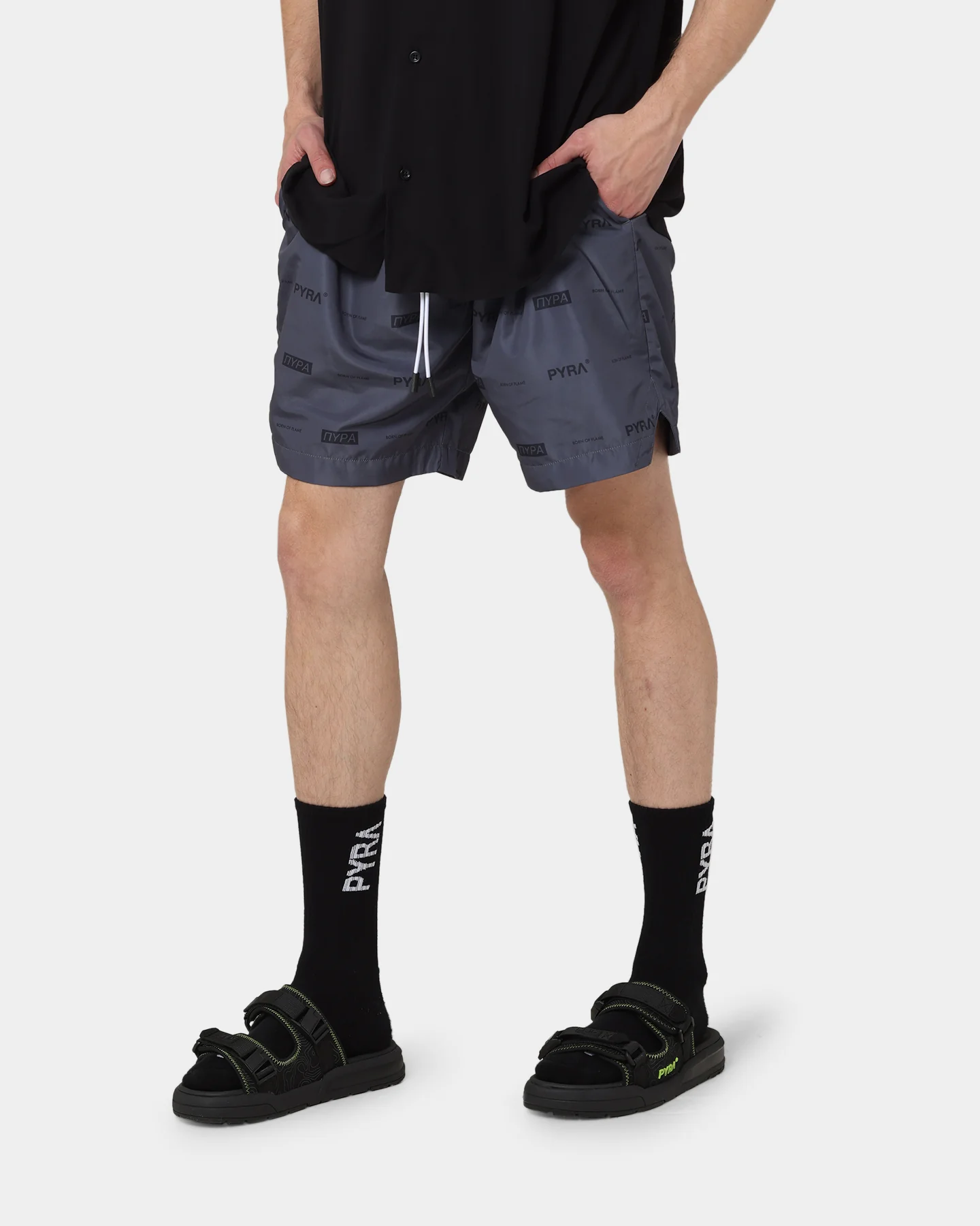 PYRA Parachute Shorts Black/Black - Image 6