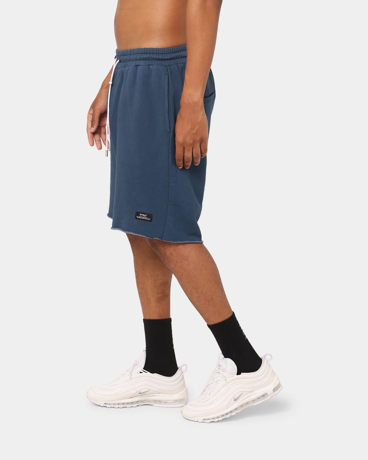 PYRA Raw Slouch Shorts Navy - Image 6