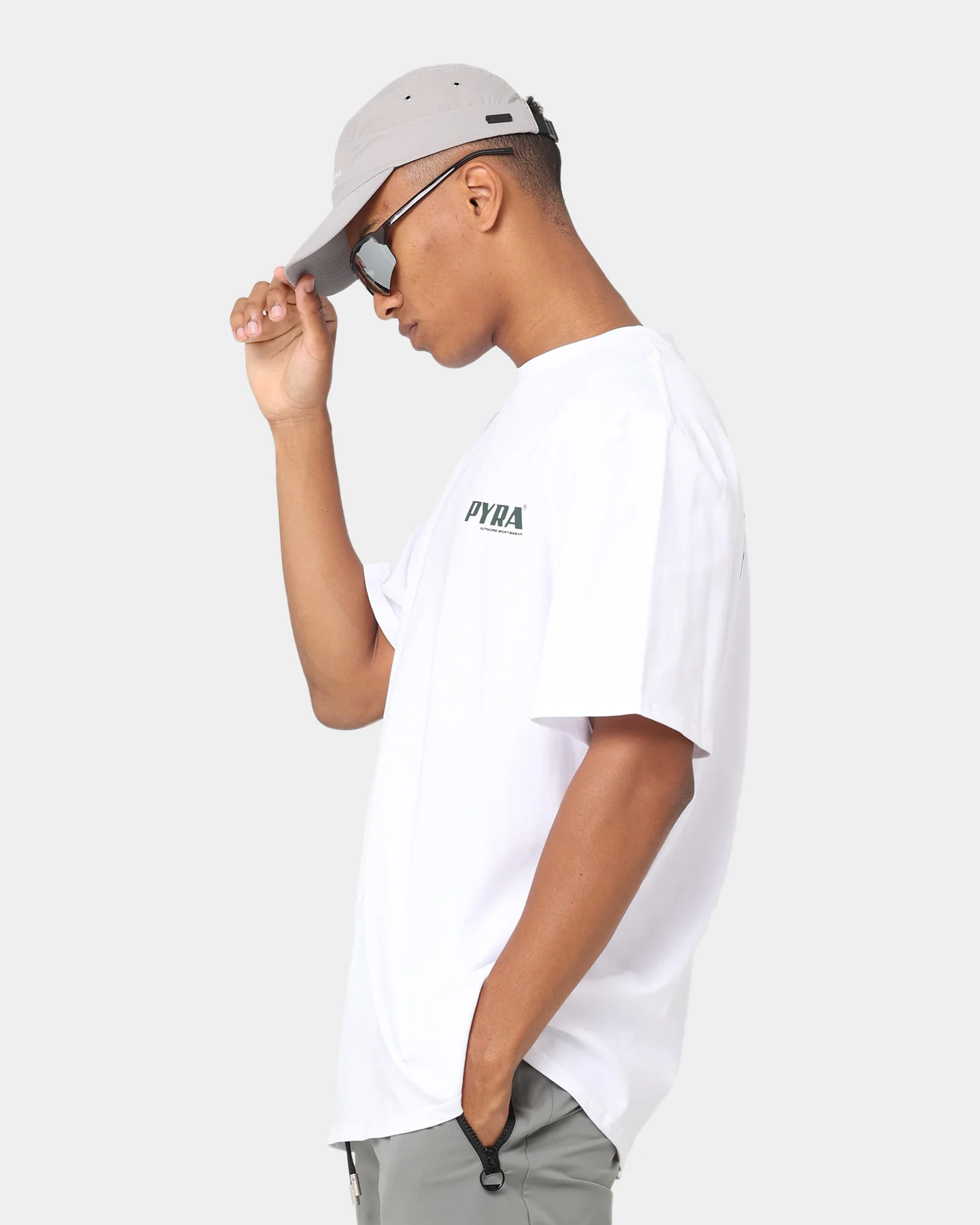 PYRA Version T-Shirt White/Green - Image 7