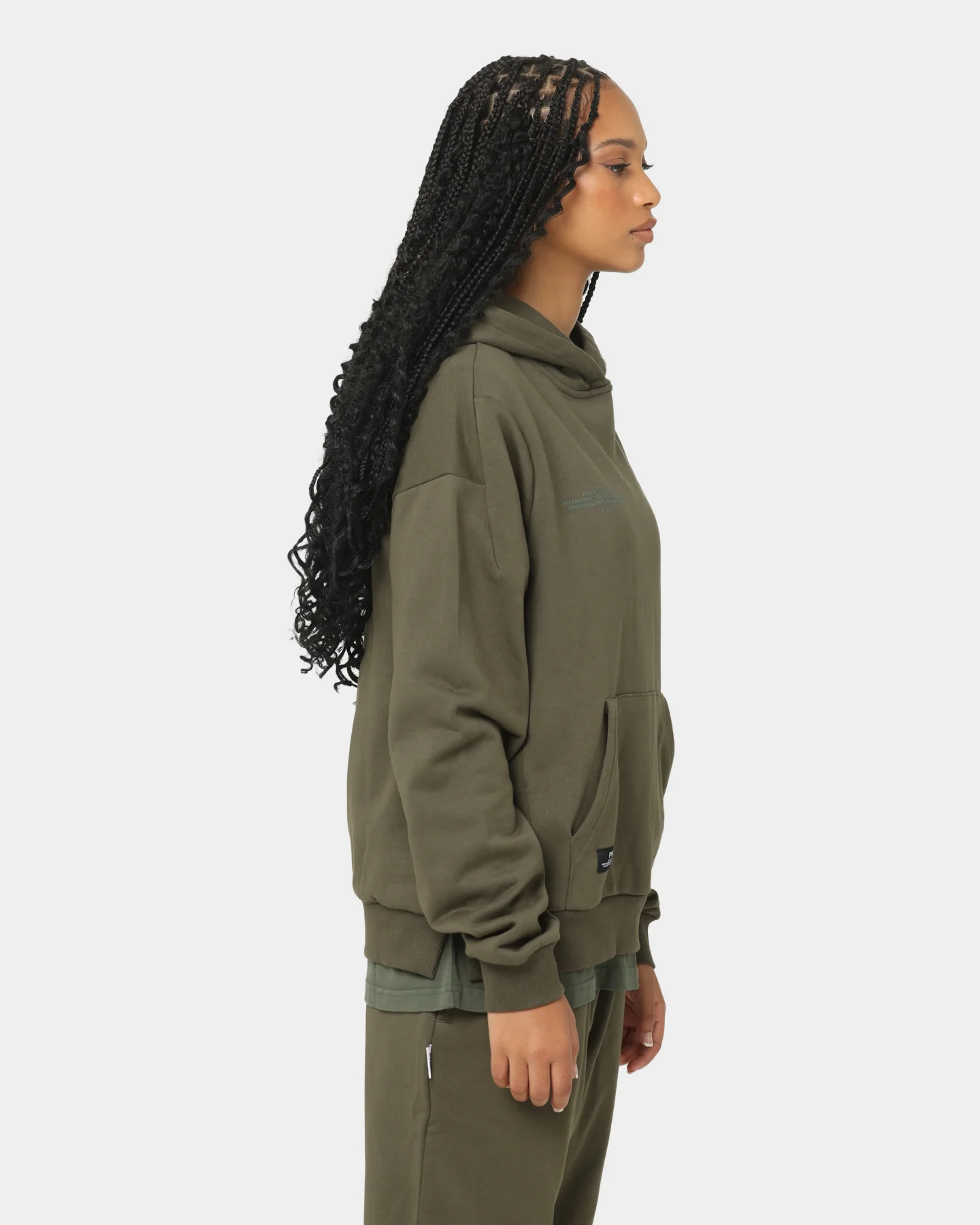 PYRA Women's TM Standard Hoodie Dark Olive - Image 5