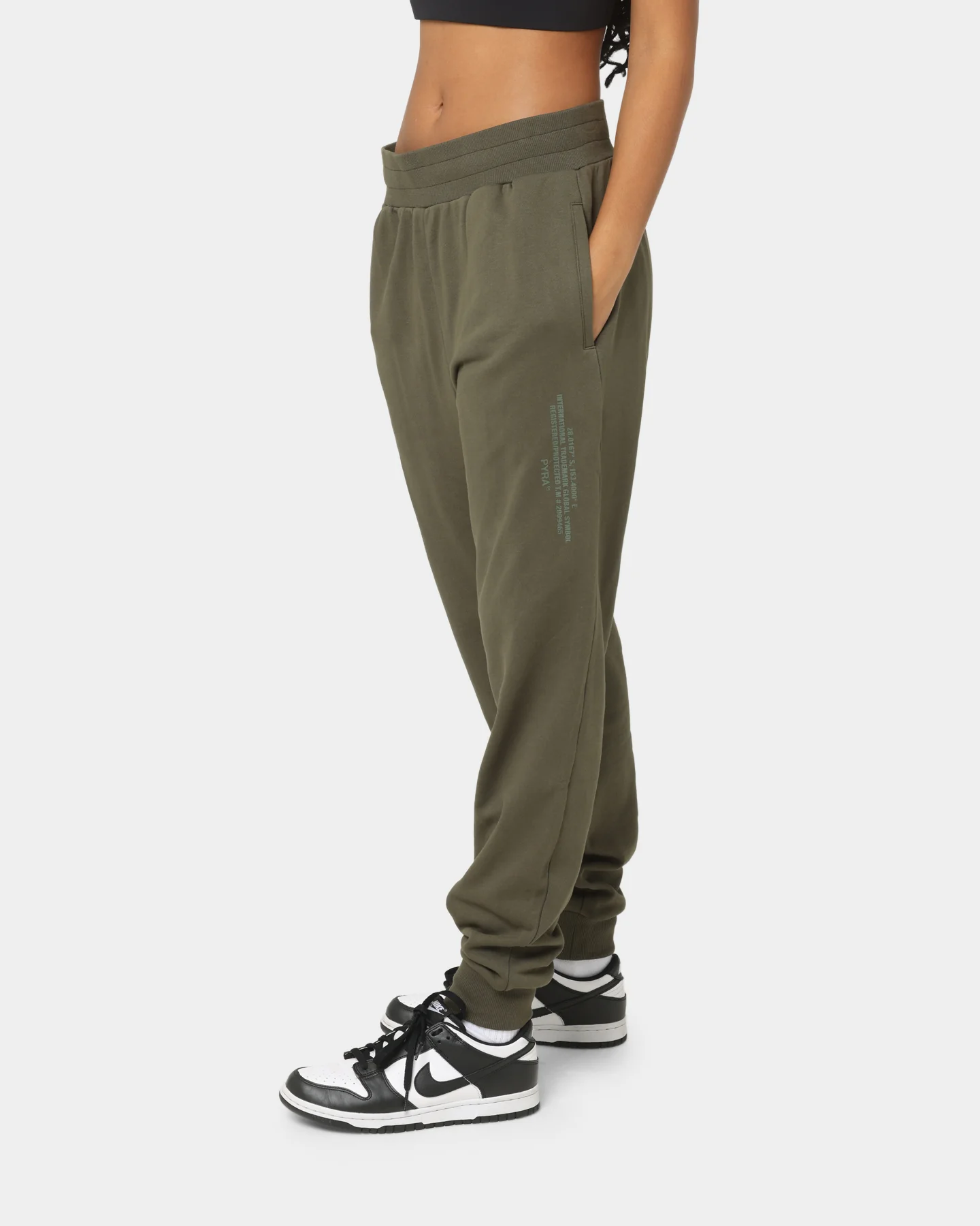 PYRA Women's TM Standard Track Pants Dark Olive - Image 6