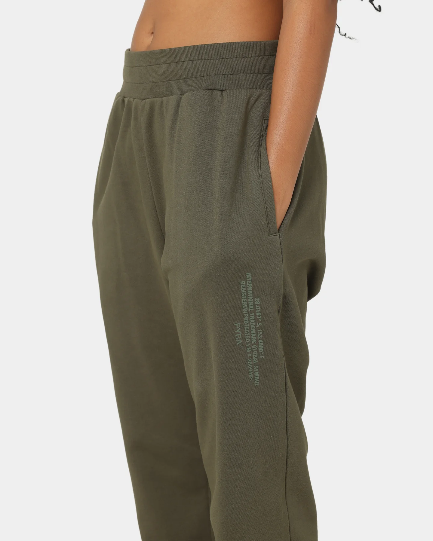 PYRA Women's TM Standard Track Pants Dark Olive - Image 7