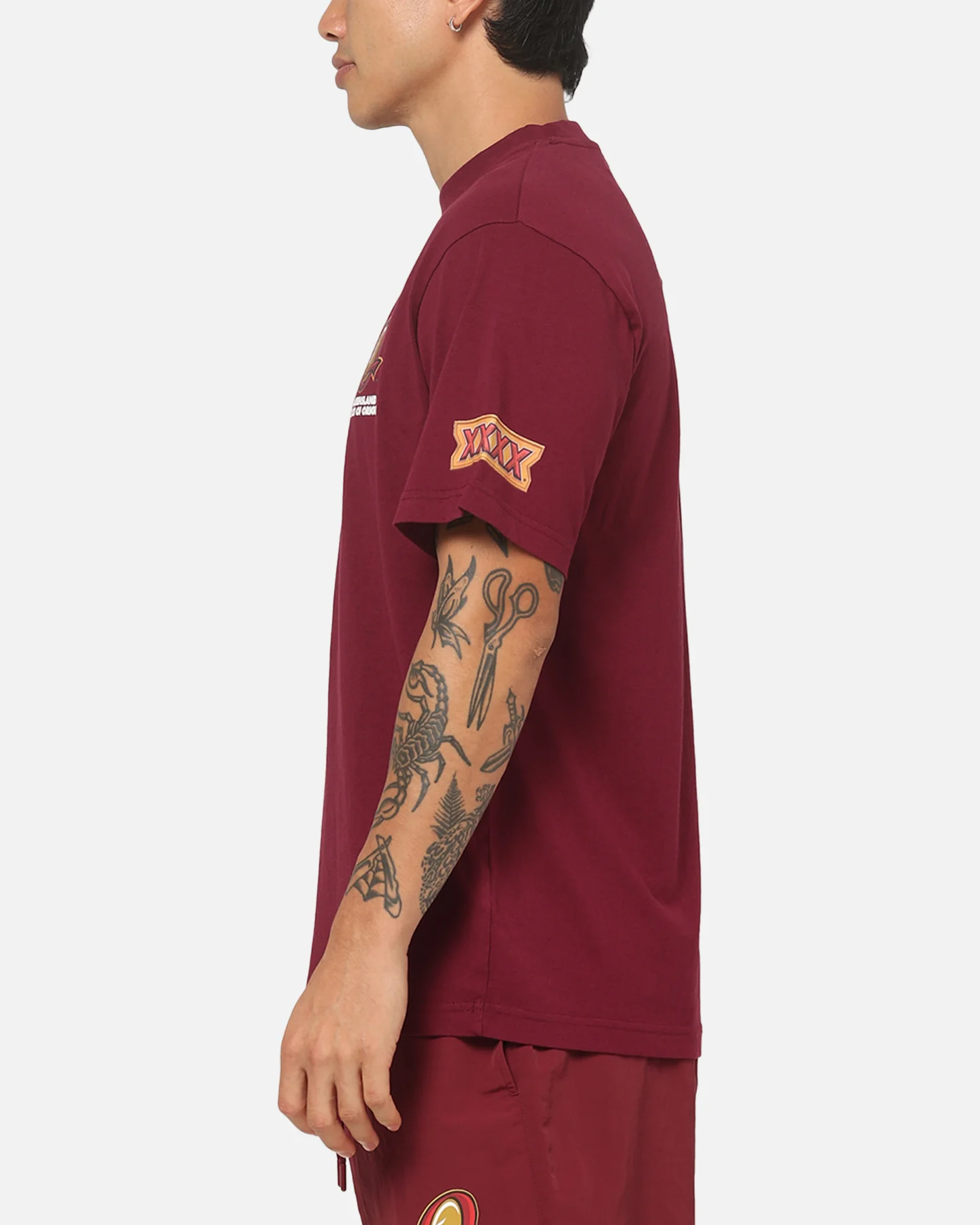 Mitchell & Ness Queensland Maroons Vintage T-Shirt Maroon - Image 5