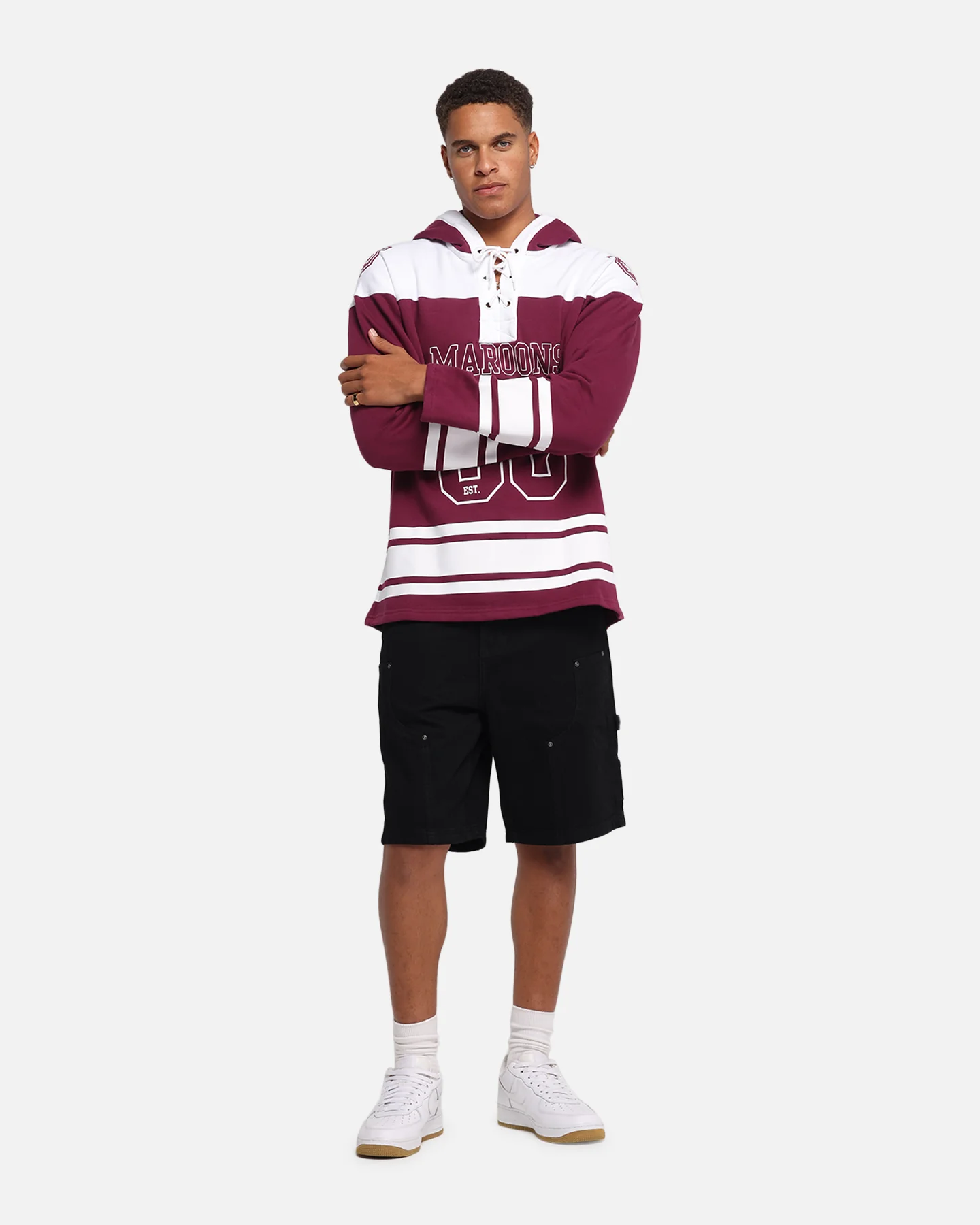Queensland Rugby League Queensland Maroons Panel Hoodie Maroon - Image 2