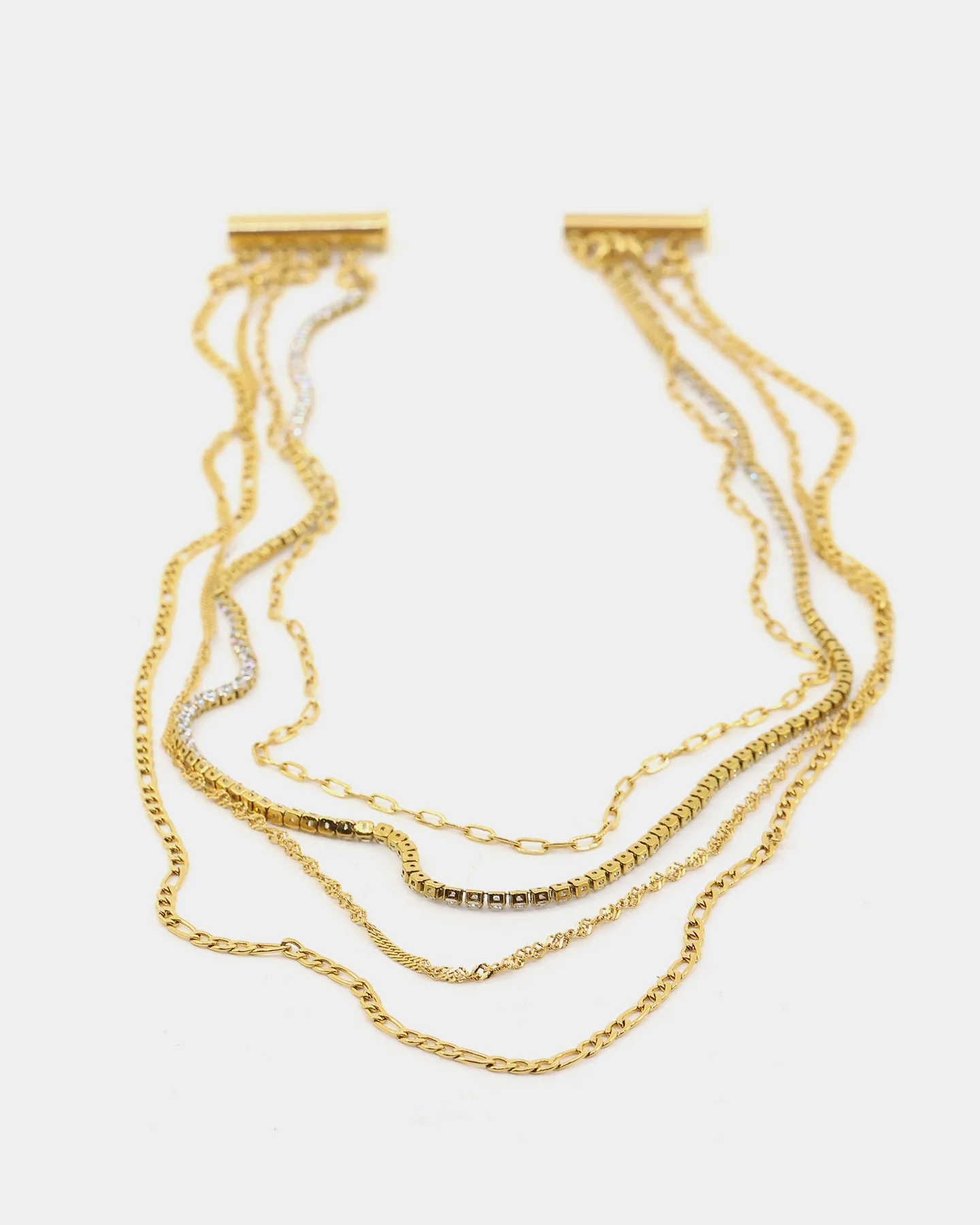 Raising Hell Women's 4 Chain Customisable Clasp Gold - Image 9