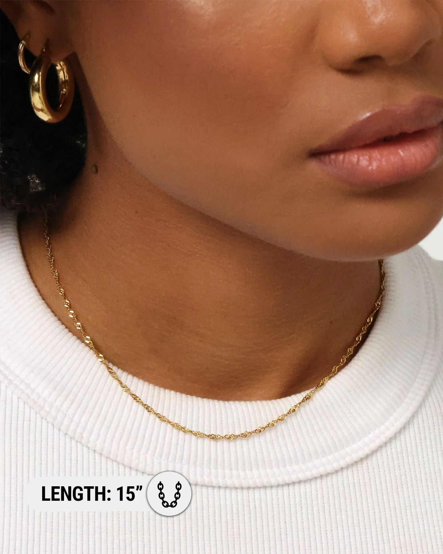 Raising Hell Women's Customisable Twist Necklace Gold - Image 3