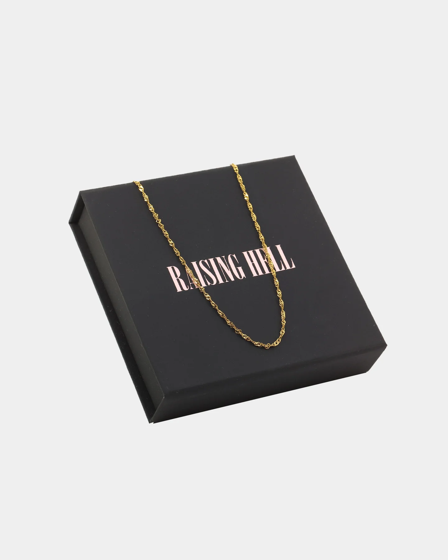 Raising Hell Women's Customisable Twist Necklace Gold - Image 4