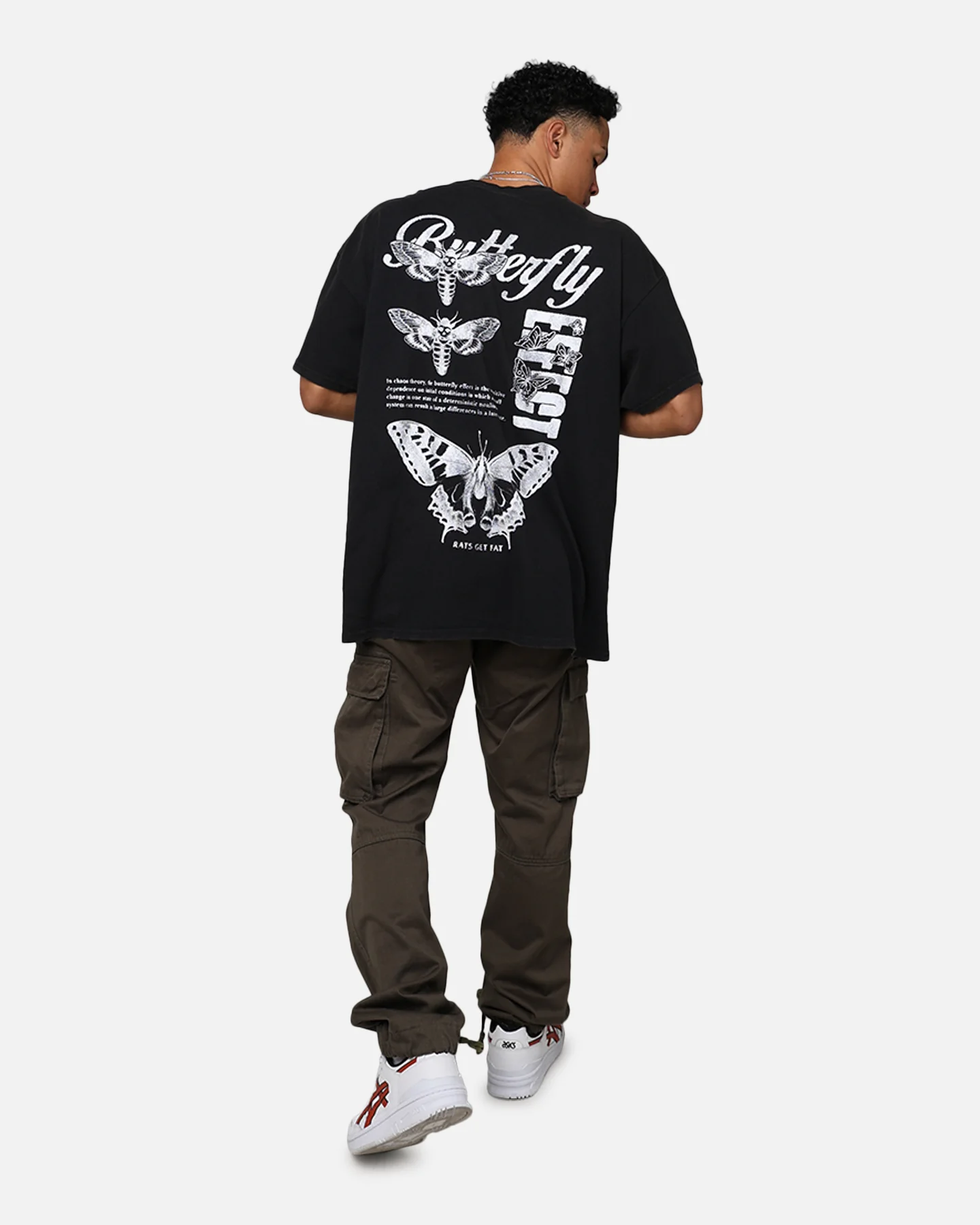Rats Get Fat Butterfly Effect T-Shirt Black Wash - Image 8
