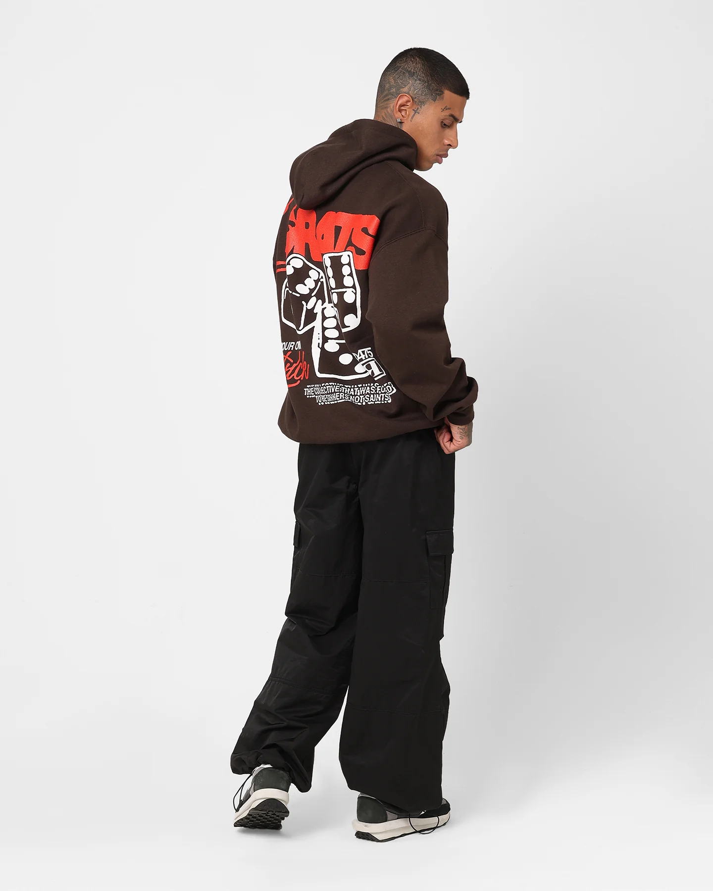 Rats Get Fat Own Luck Hoodie Brown - Image 3