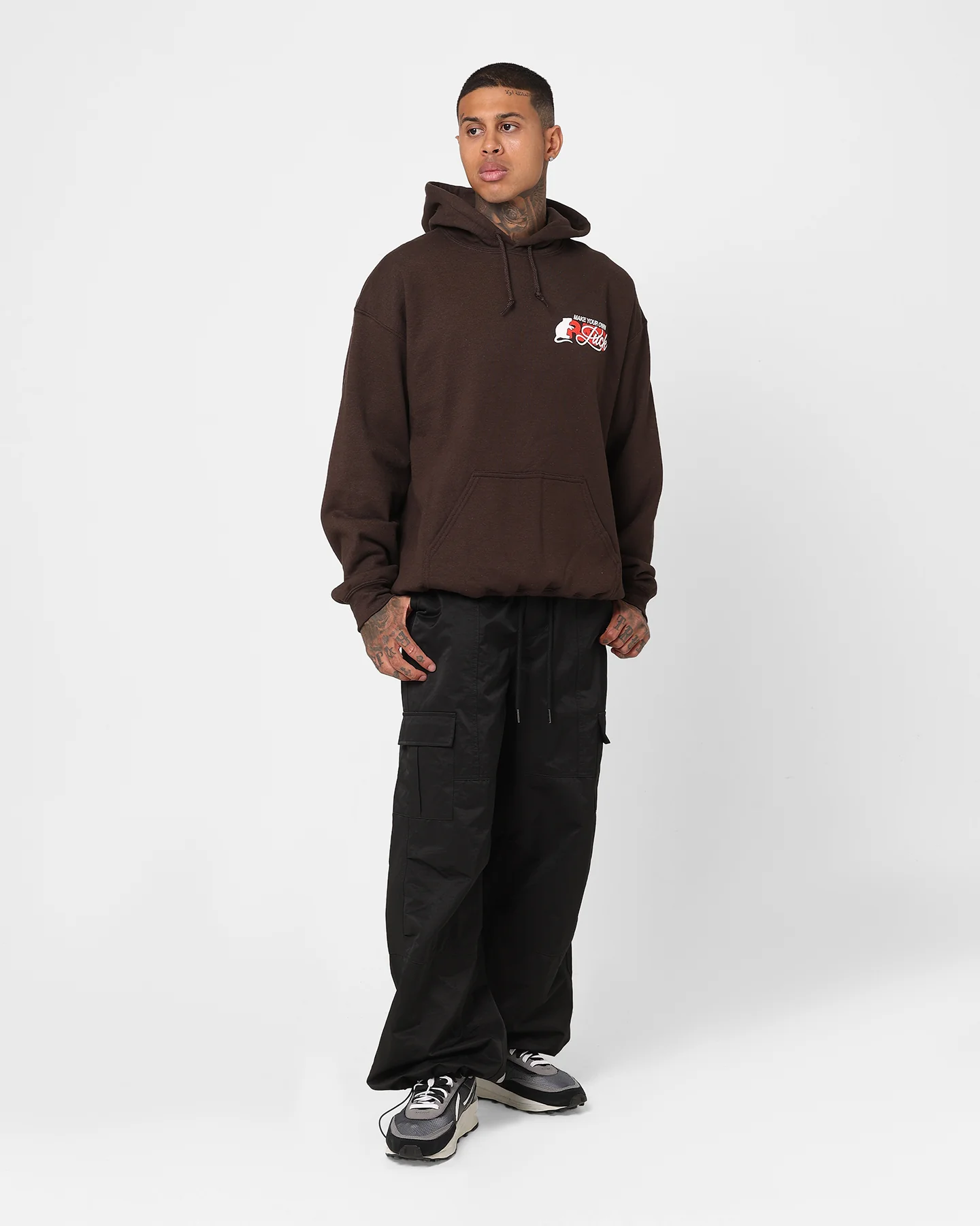 Rats Get Fat Own Luck Hoodie Brown - Image 8