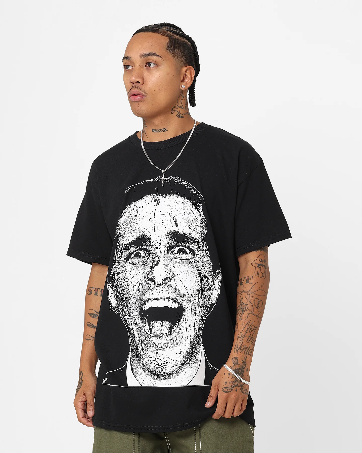 Rats Get Fat X American Psycho Patrick Bateman T-Shirt Black