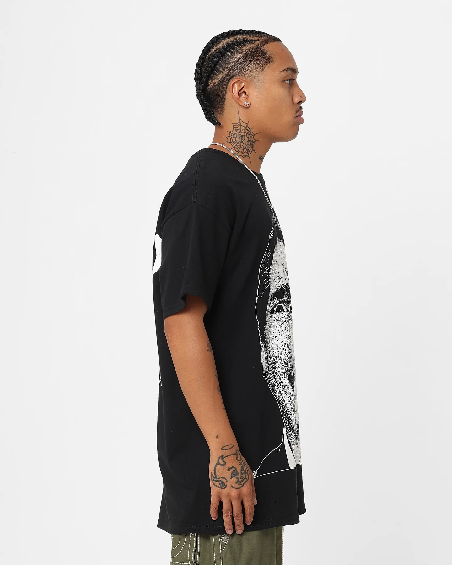 Rats Get Fat X American Psycho Patrick Bateman T-Shirt Black - Image 6