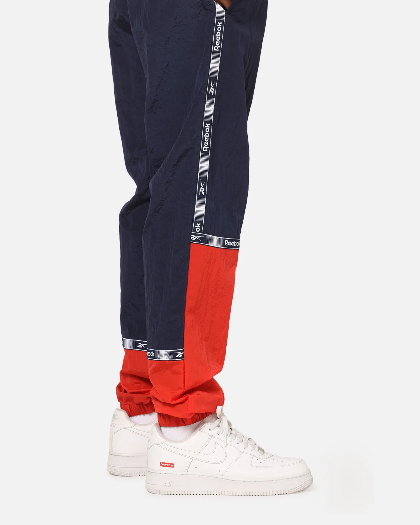Reebok Colour Block Joggers Navy/Red - Image 4