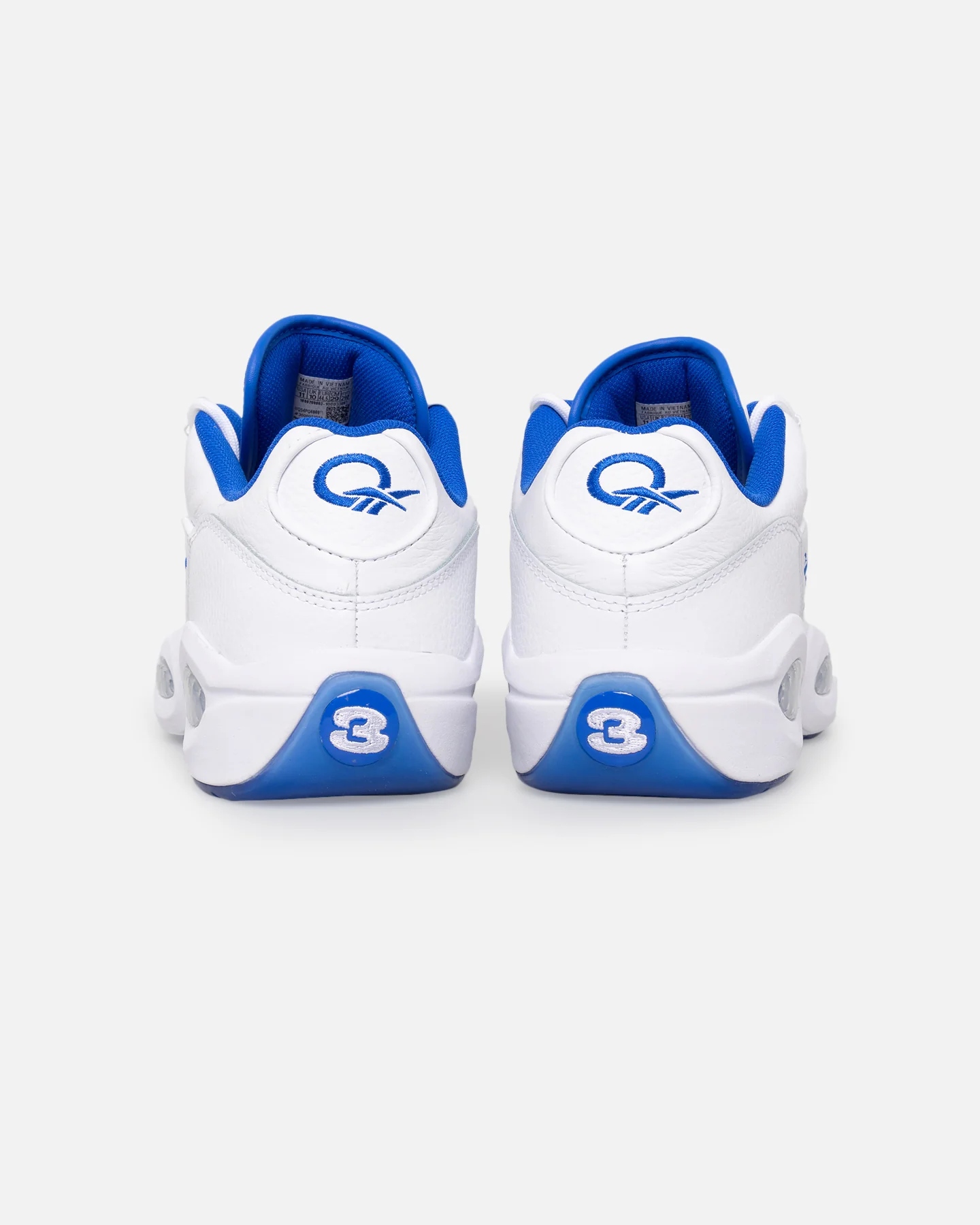 Reebok Question Low "Blue Toe" Footwear White/Electric Cobalt - Image 3