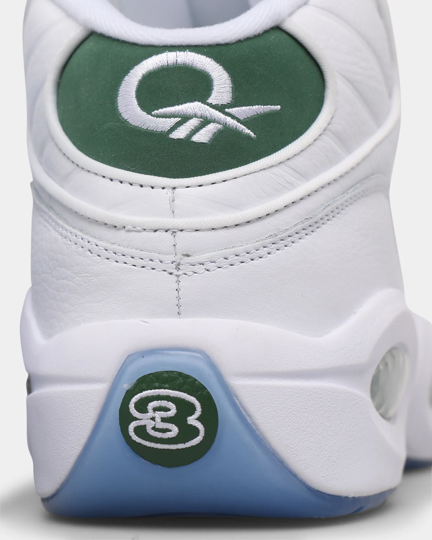 Reebok Question Mid "Green Toe" Ftwr White/Pine Green - Image 8