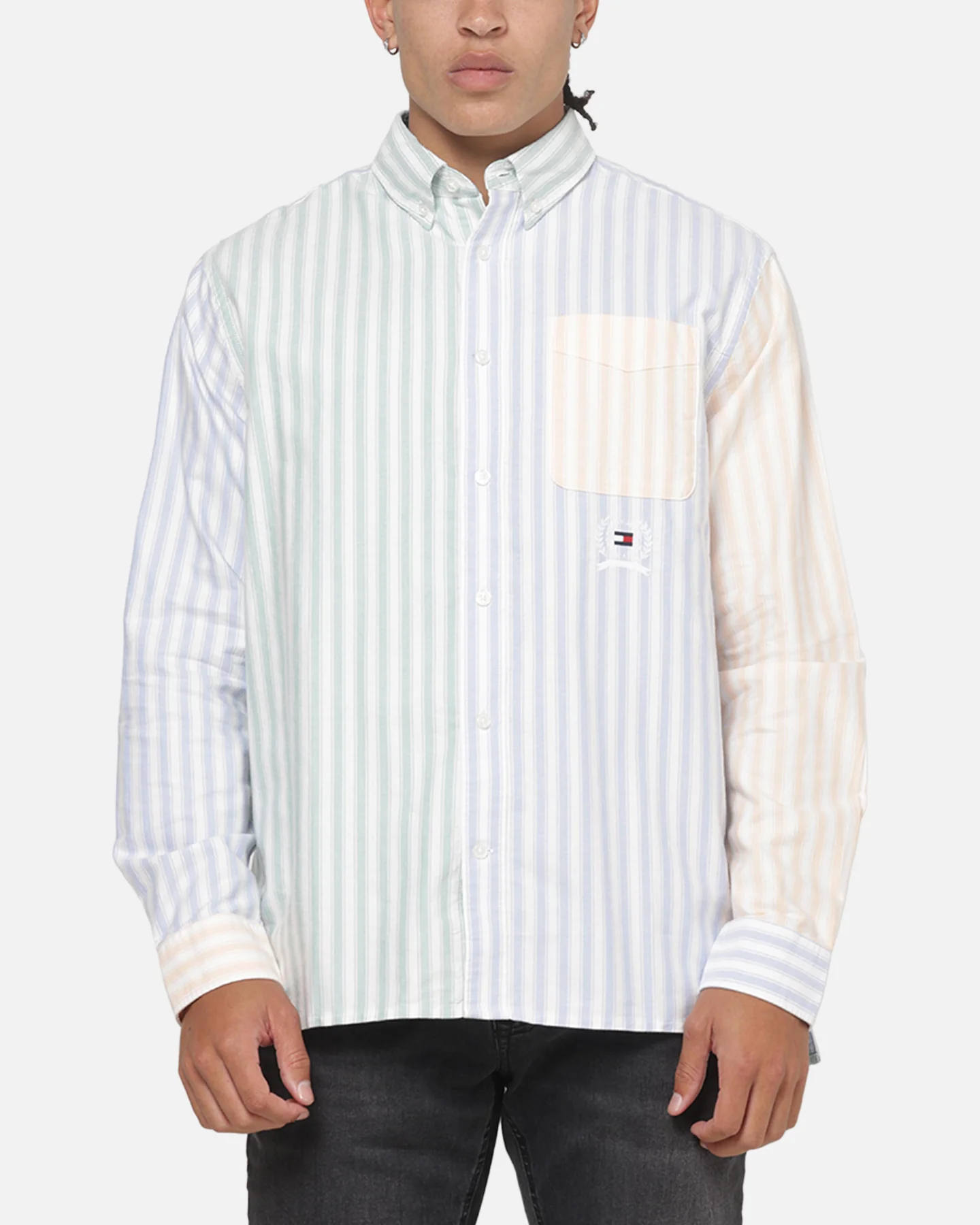 Tommy Jeans Relaxed Oxford Fun Shirt Light Blue/Multicolour