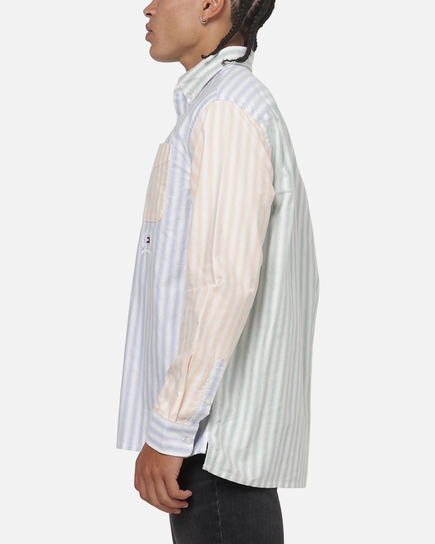 Tommy Jeans Relaxed Oxford Fun Shirt Light Blue/Multicolour - Image 5