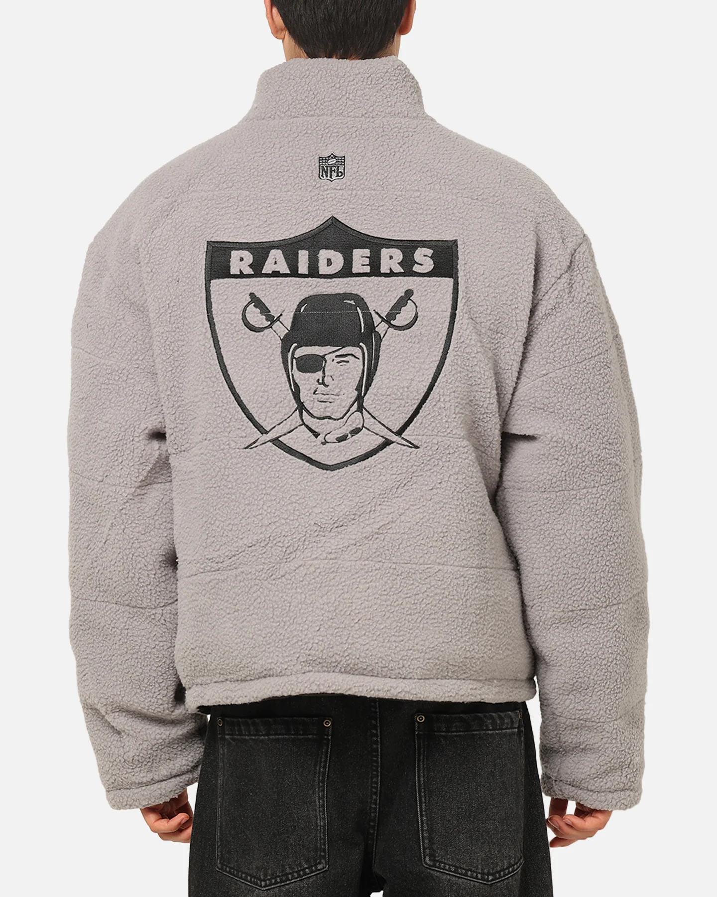 Mitchell & Ness Las Vegas Raiders Reversible Puffer Jacket Black - Image 2
