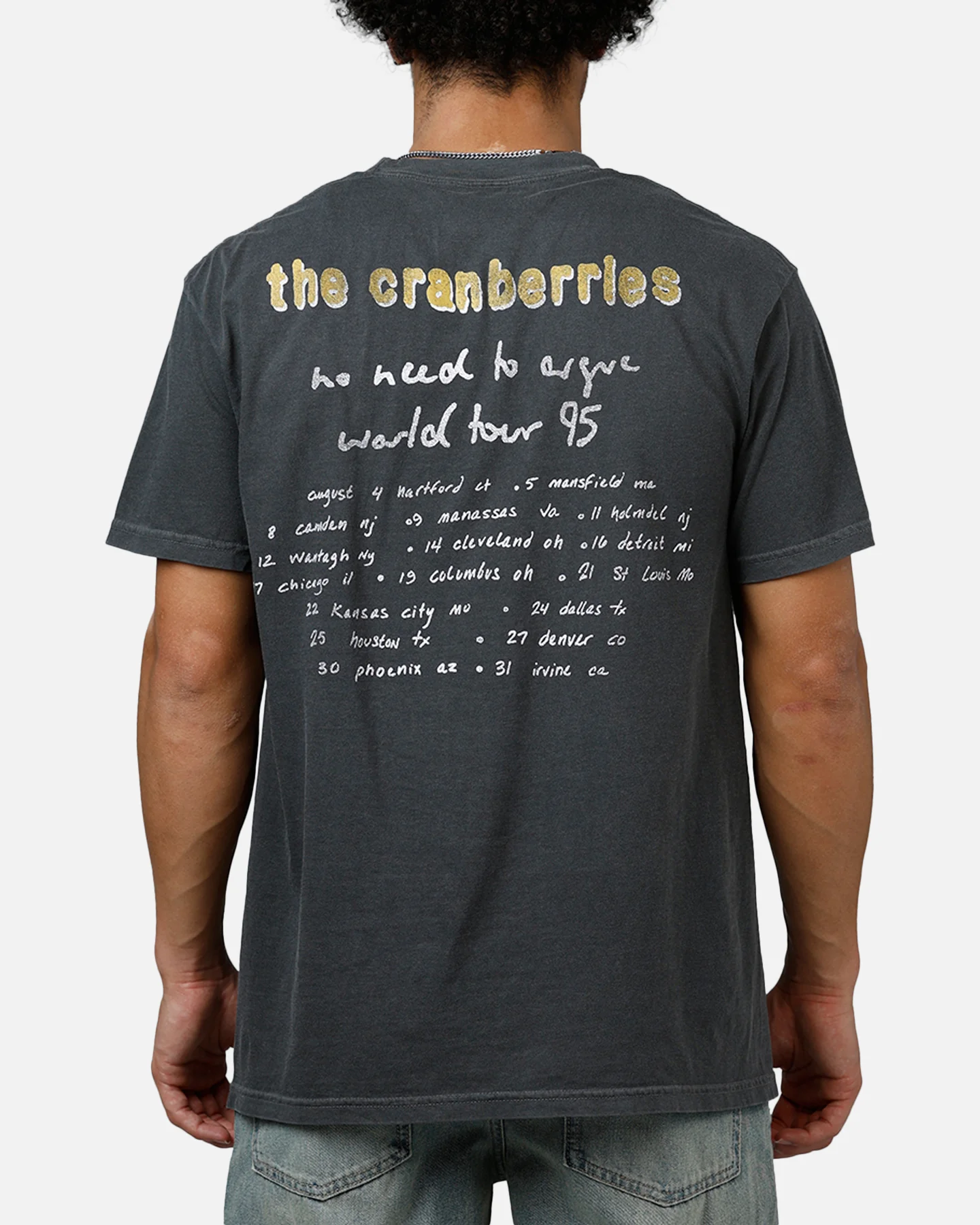 Ripple Cranberries Tour T-Shirt Washed Black - Image 2
