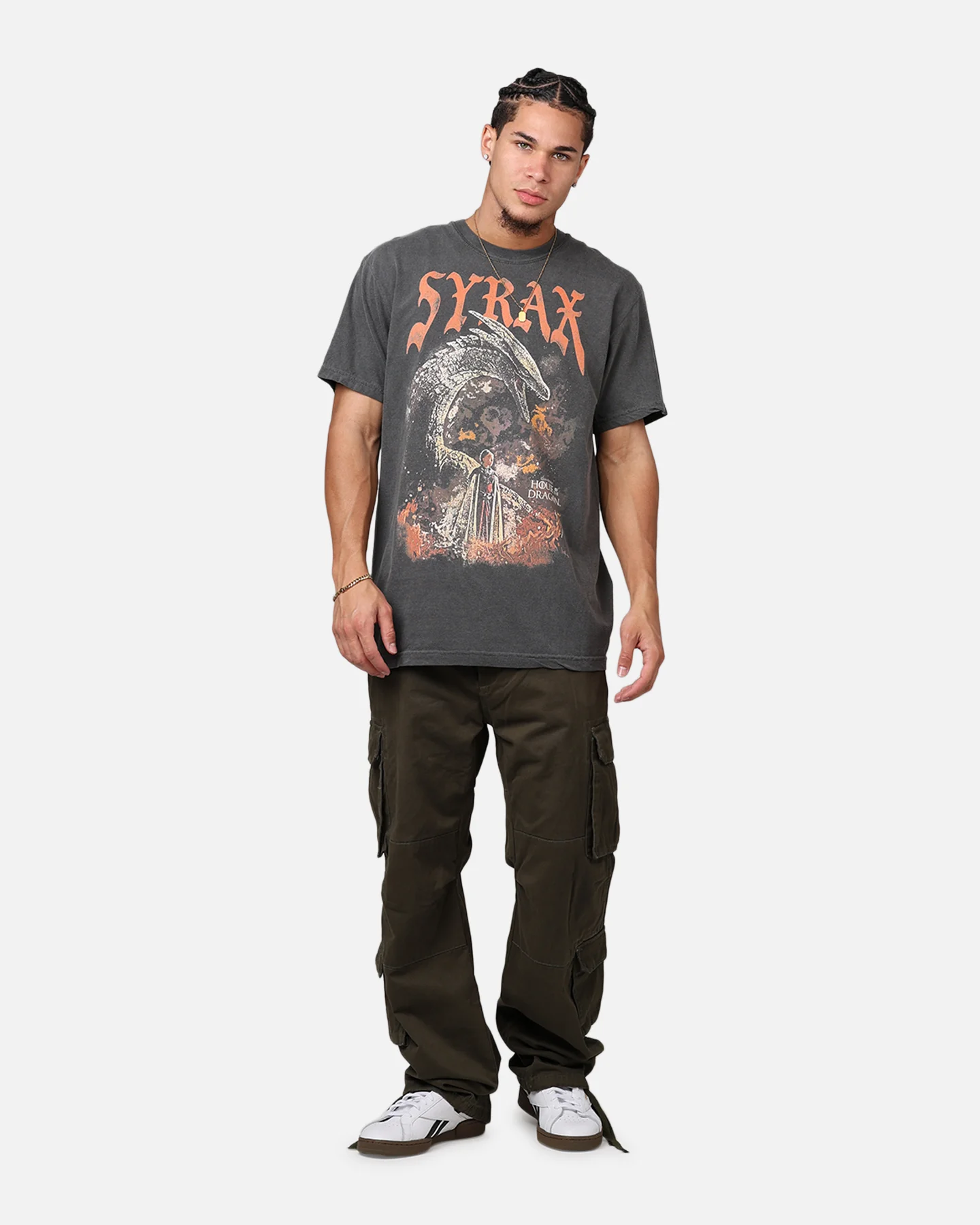 Ripple X Game Of Thrones 'House Of The Dragon' Syrax T-Shirt Washed Black - Image 3